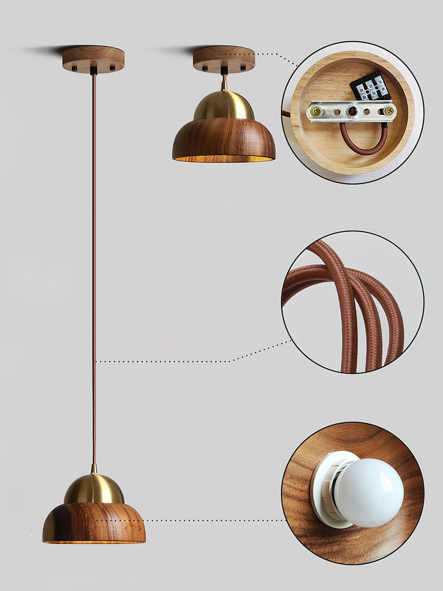 Bronze Rustic Brass Pendant Light - Letslighting
