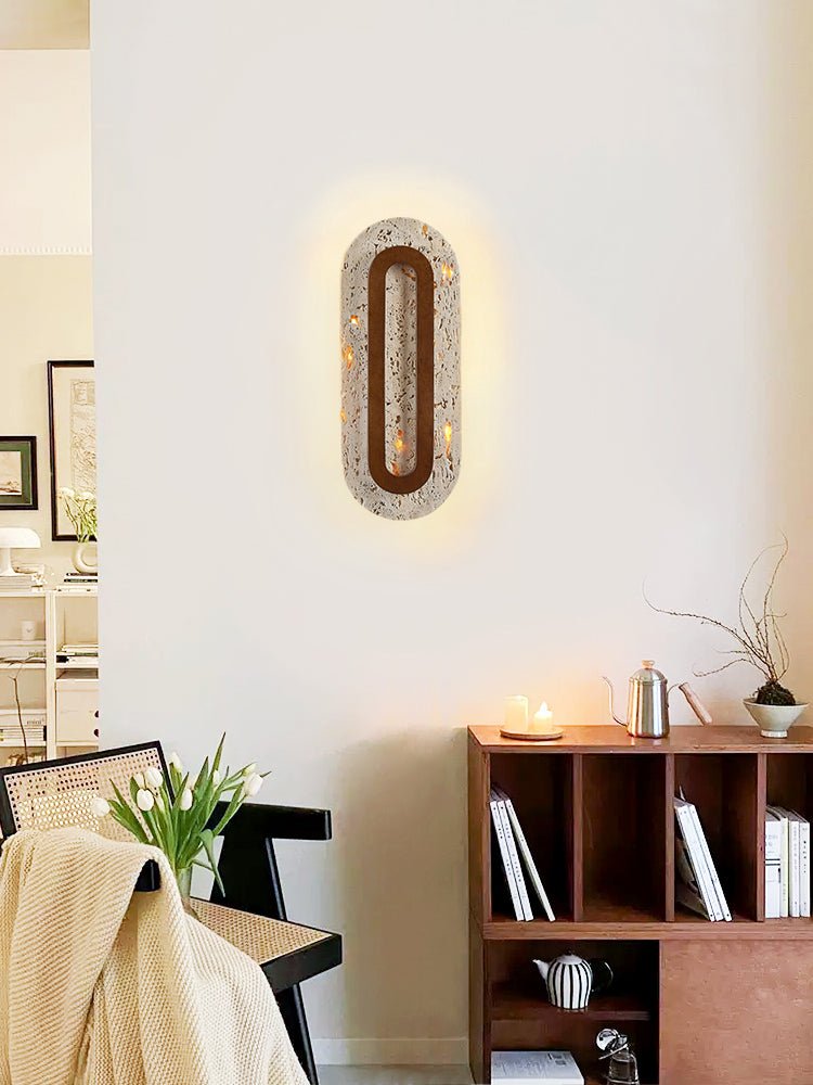 Edrin Modern Travertine Wall Light