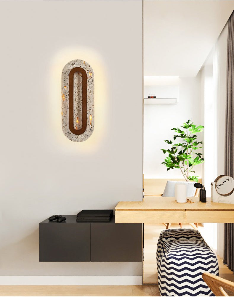 Edrin Modern Travertine Wall Light
