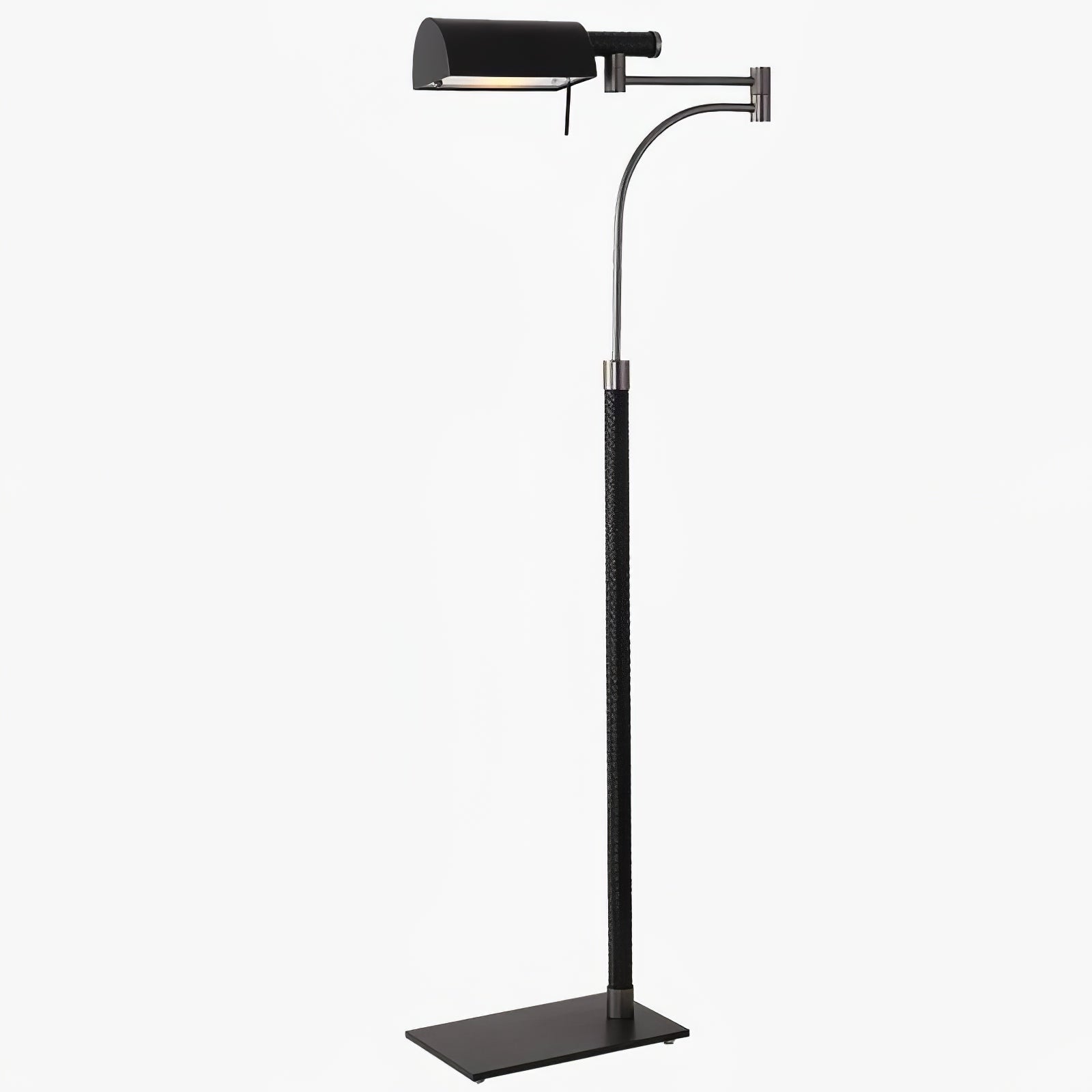 Flexe Black Leather Floor Lamp - Letslighting