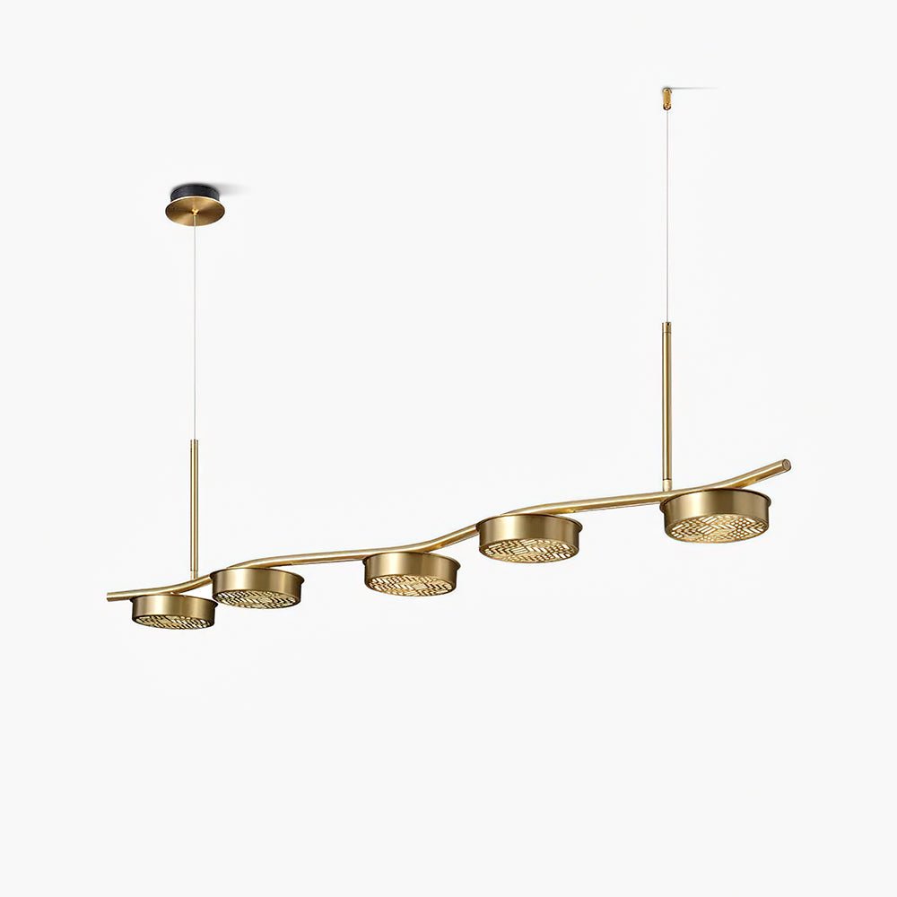 Aureus Sleek Brass Chandelier - Letslighting