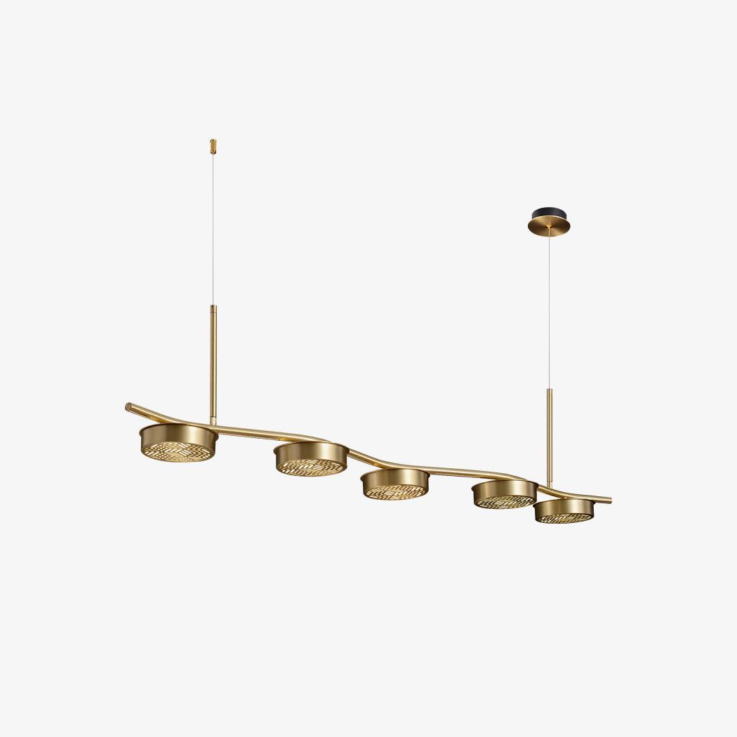 Aureus Sleek Brass Chandelier - Letslighting