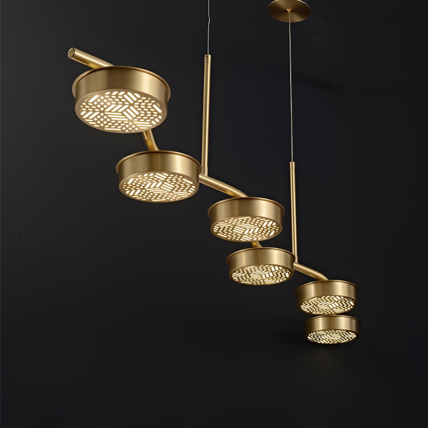 Aureus Sleek Brass Chandelier - Letslighting