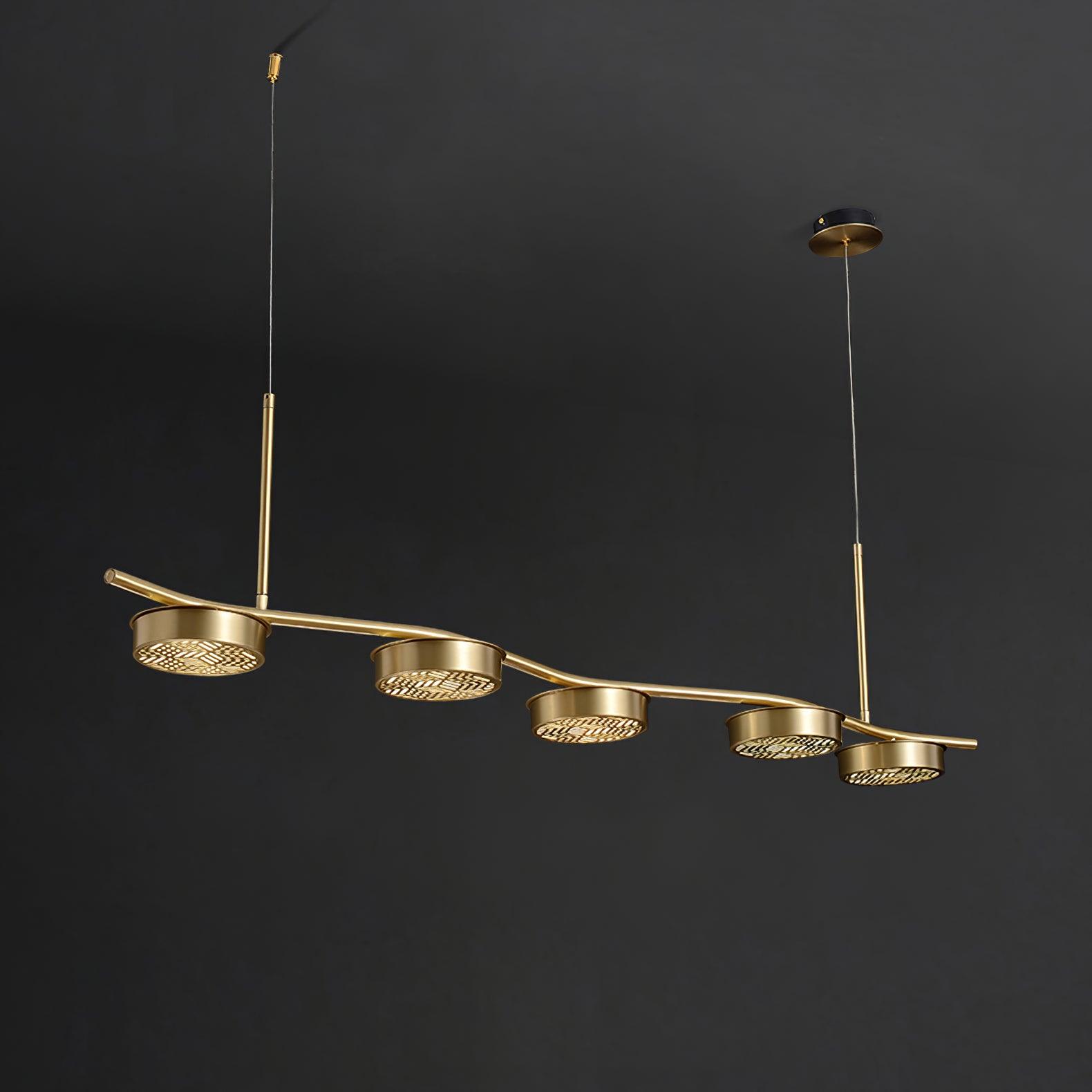 Aureus Sleek Brass Chandelier - Letslighting
