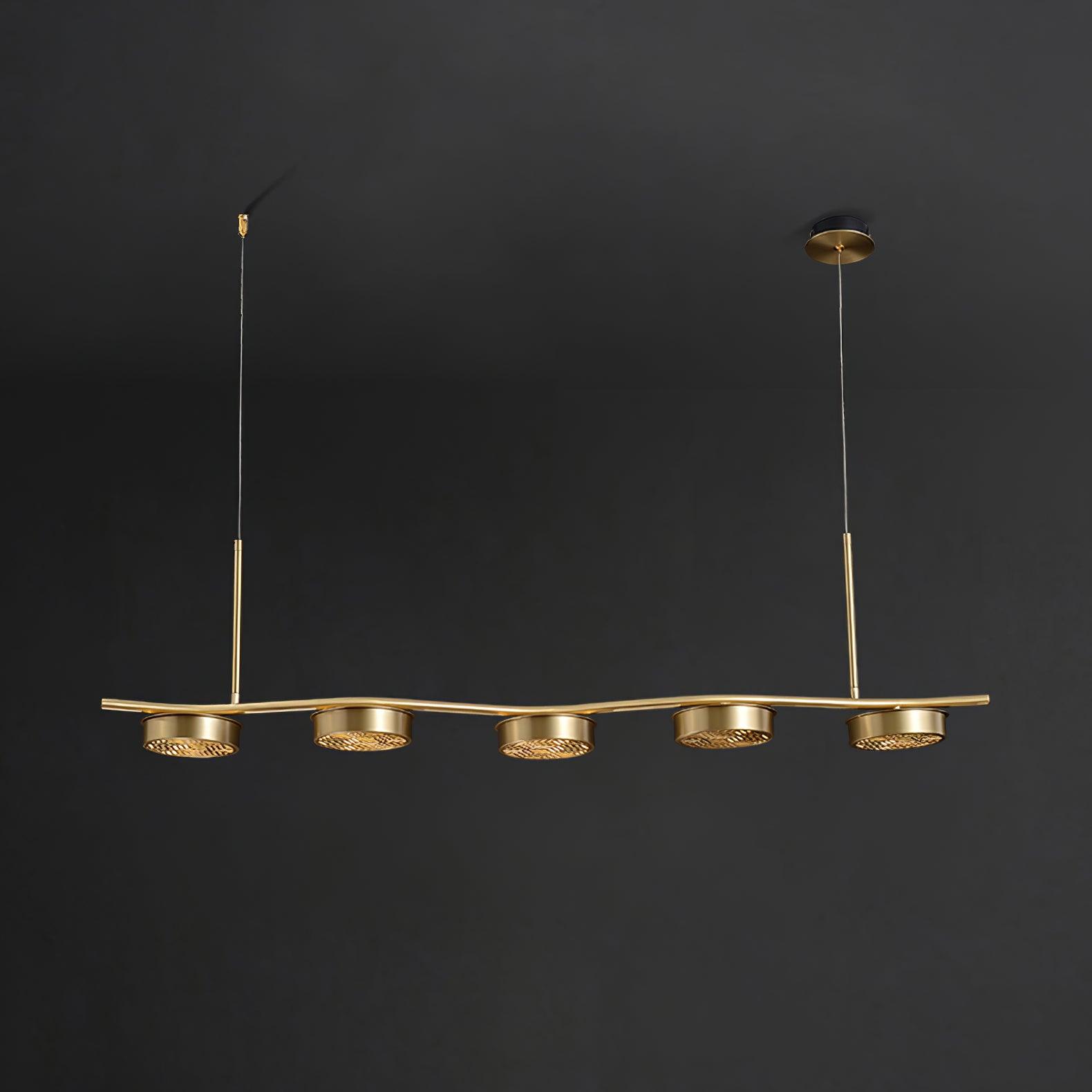 Aureus Sleek Brass Chandelier - Letslighting