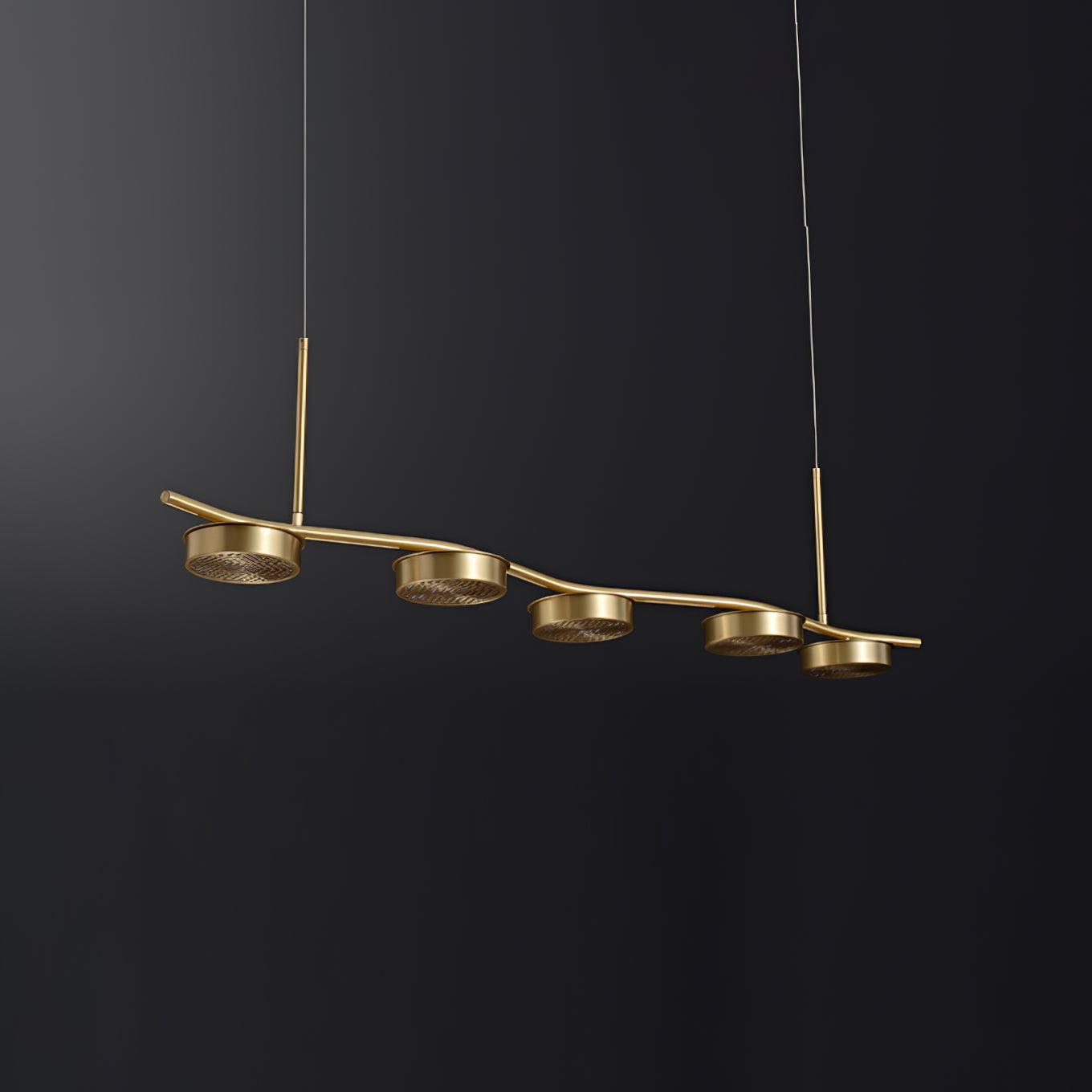 Aureus Sleek Brass Chandelier - Letslighting