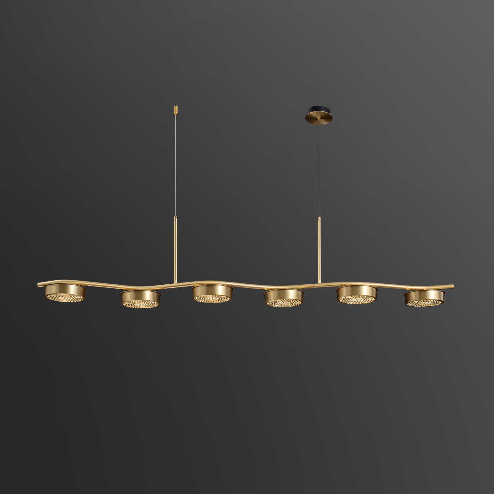 Aureus Sleek Brass Chandelier - Letslighting