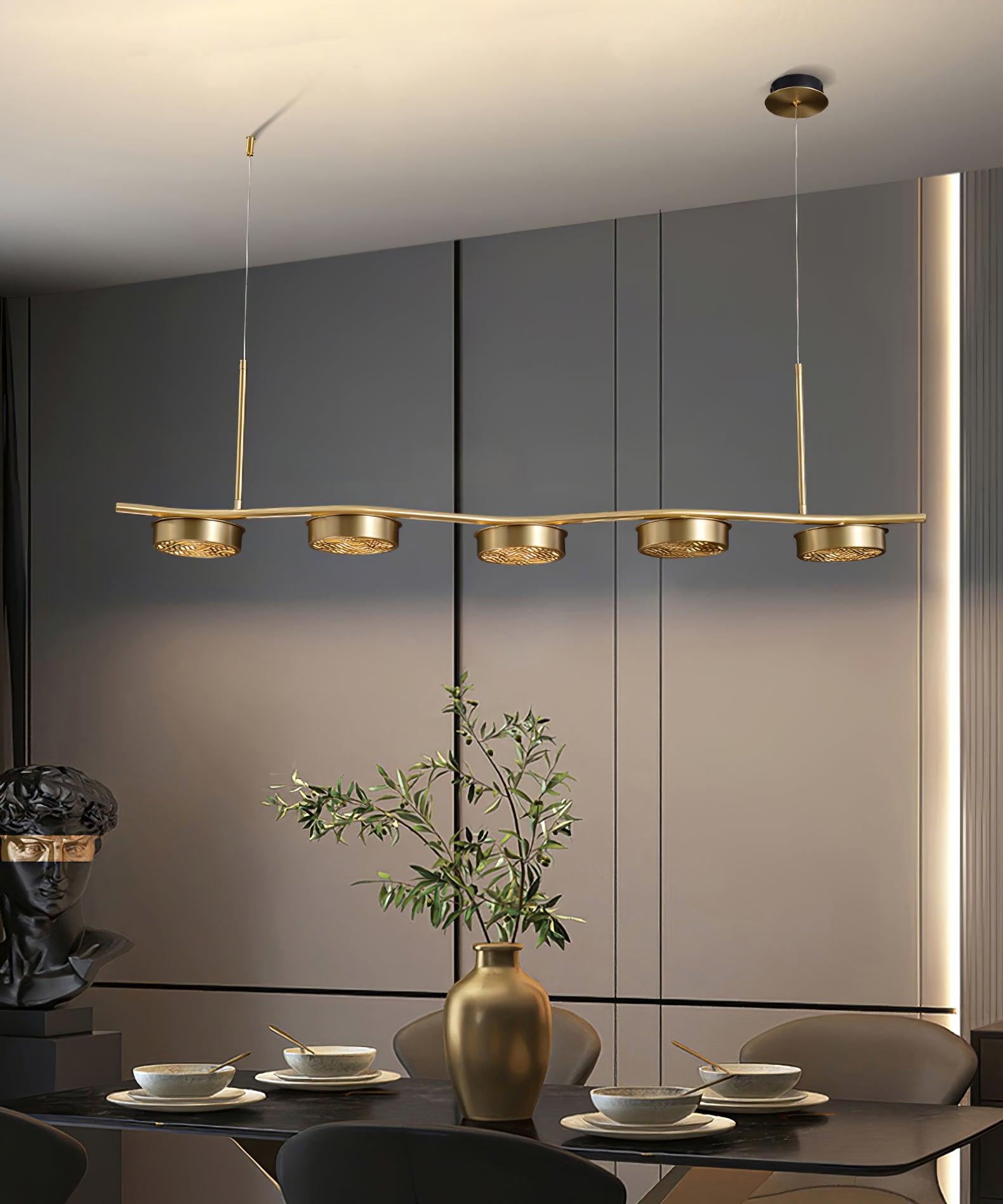 Aureus Sleek Brass Chandelier - Letslighting