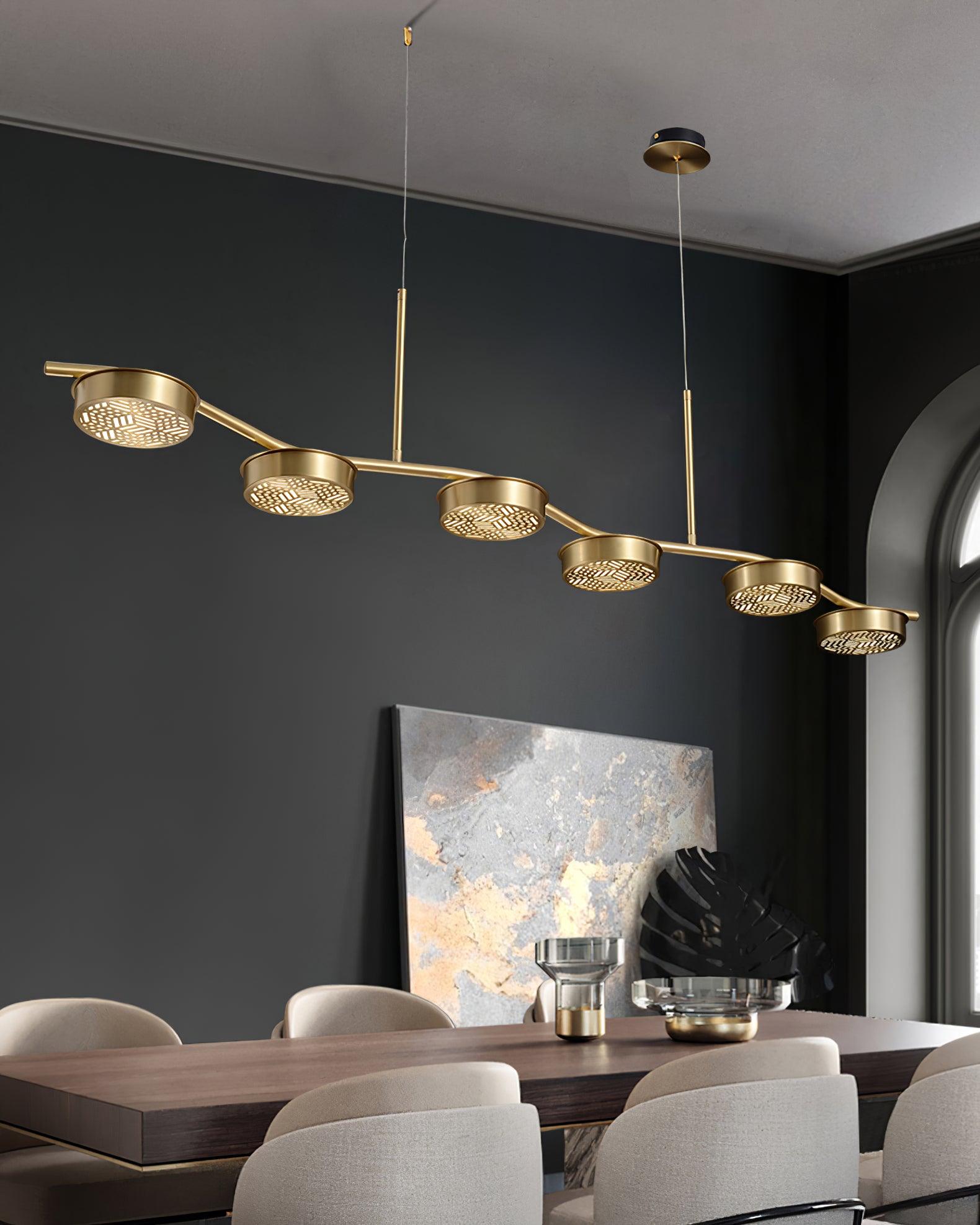 Aureus Sleek Brass Chandelier - Letslighting