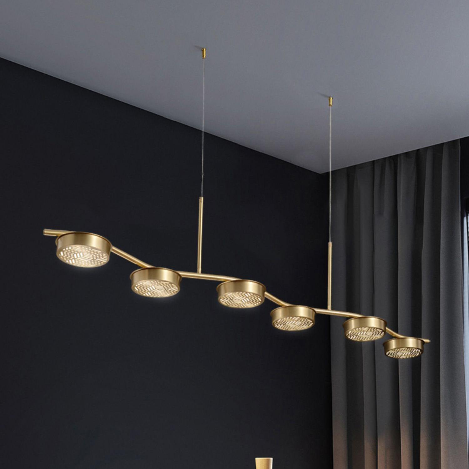 Aureus Sleek Brass Chandelier - Letslighting