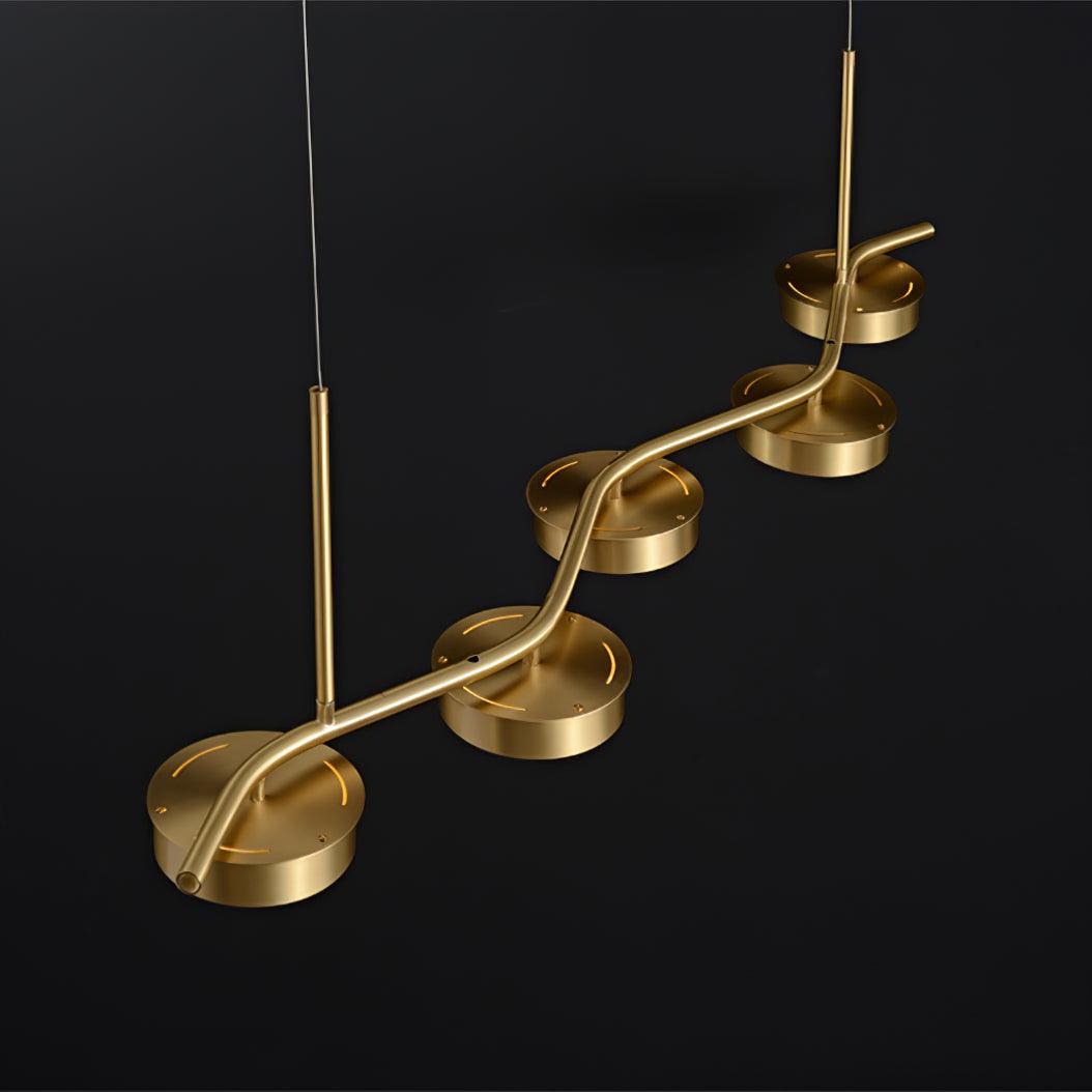 Aureus Sleek Brass Chandelier - Letslighting