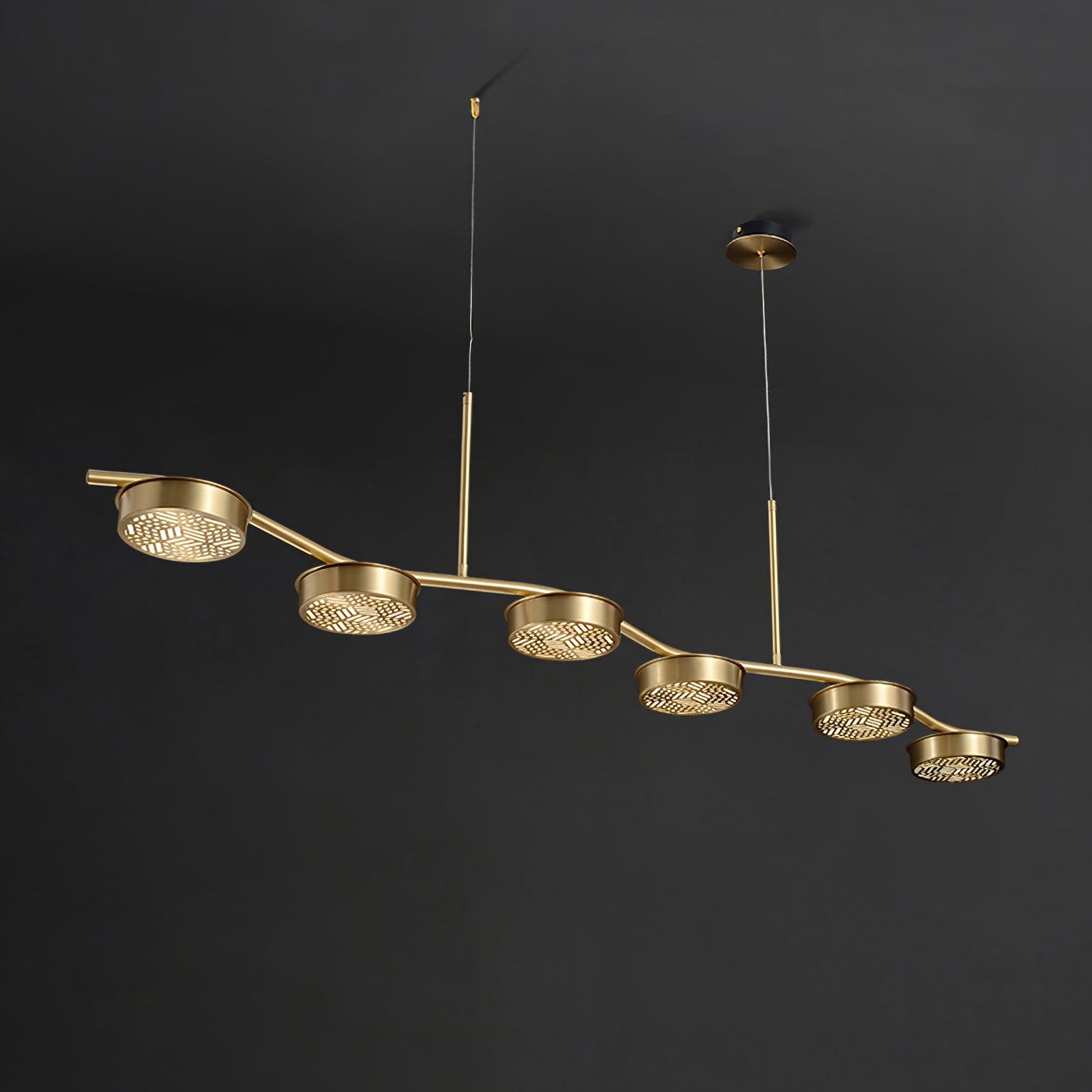 Aureus Sleek Brass Chandelier - Letslighting