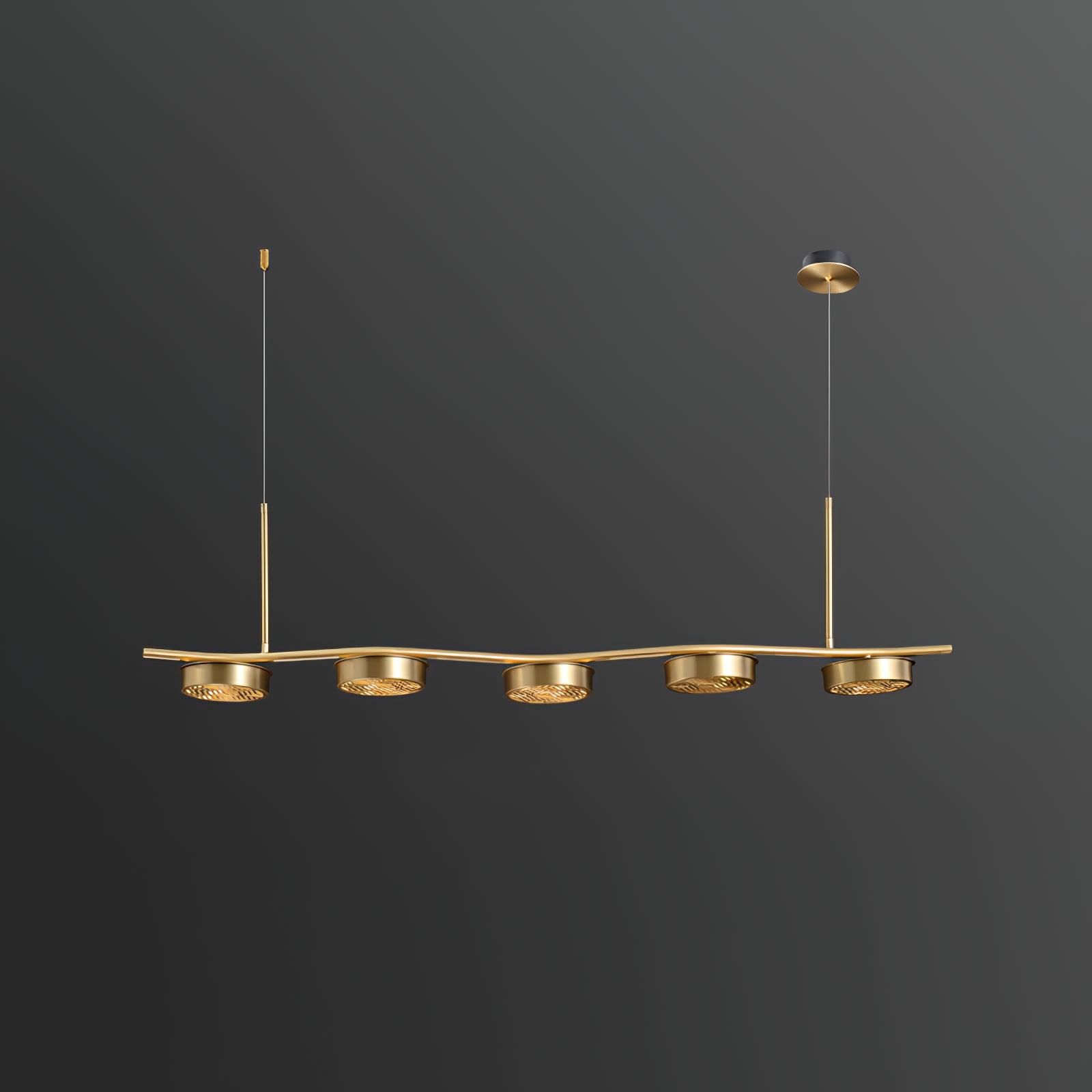 Aureus Sleek Brass Chandelier - Letslighting