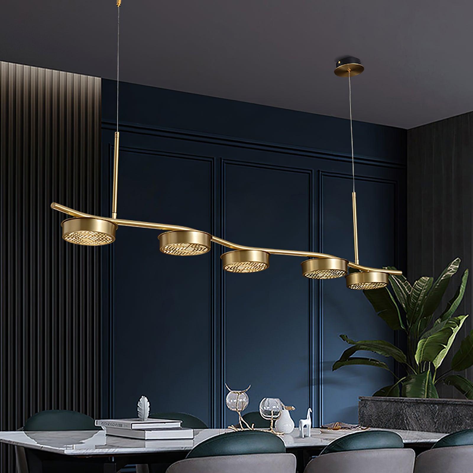Aureus Sleek Brass Chandelier - Letslighting