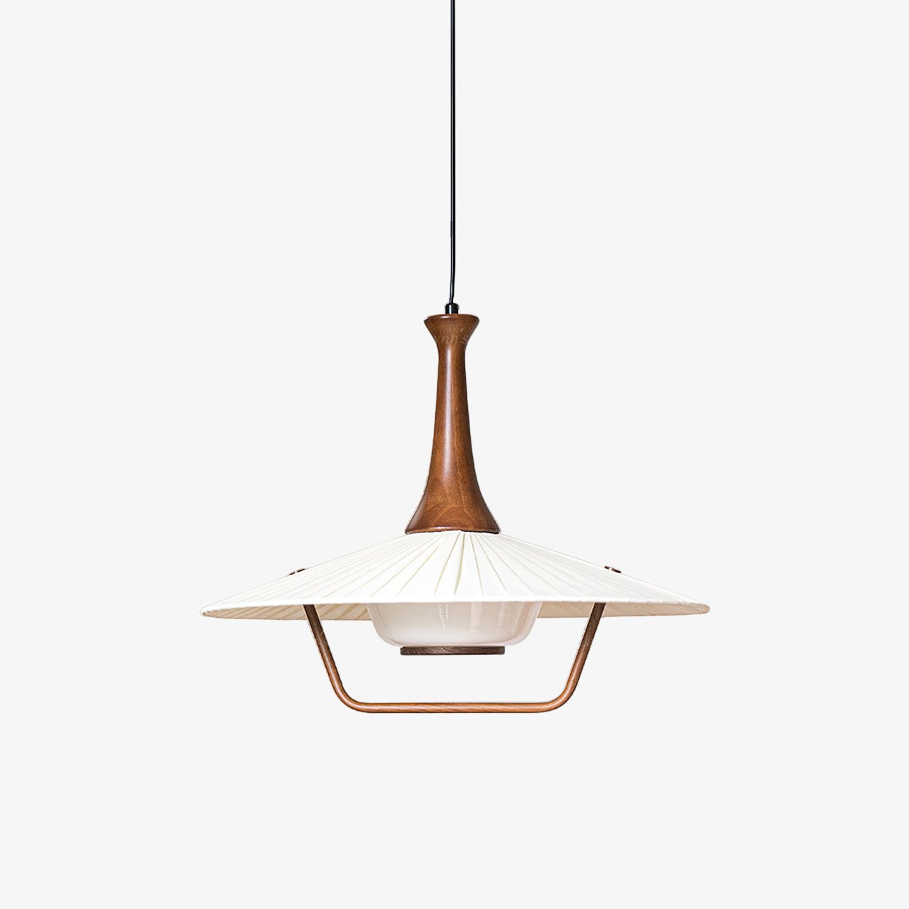 Mydorisra Traditional Classic Fabric Wood Pendant Lamp - Letslighting