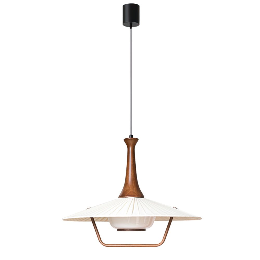 Mydorisra Traditional Classic Fabric Wood Pendant Lamp - Letslighting