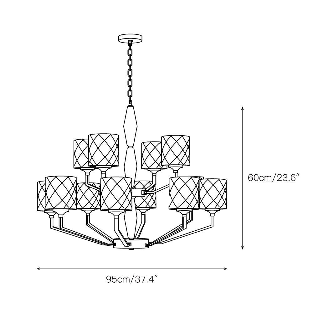 Dew Postmodern Luxury Brass Glass Chandelier - Letslighting