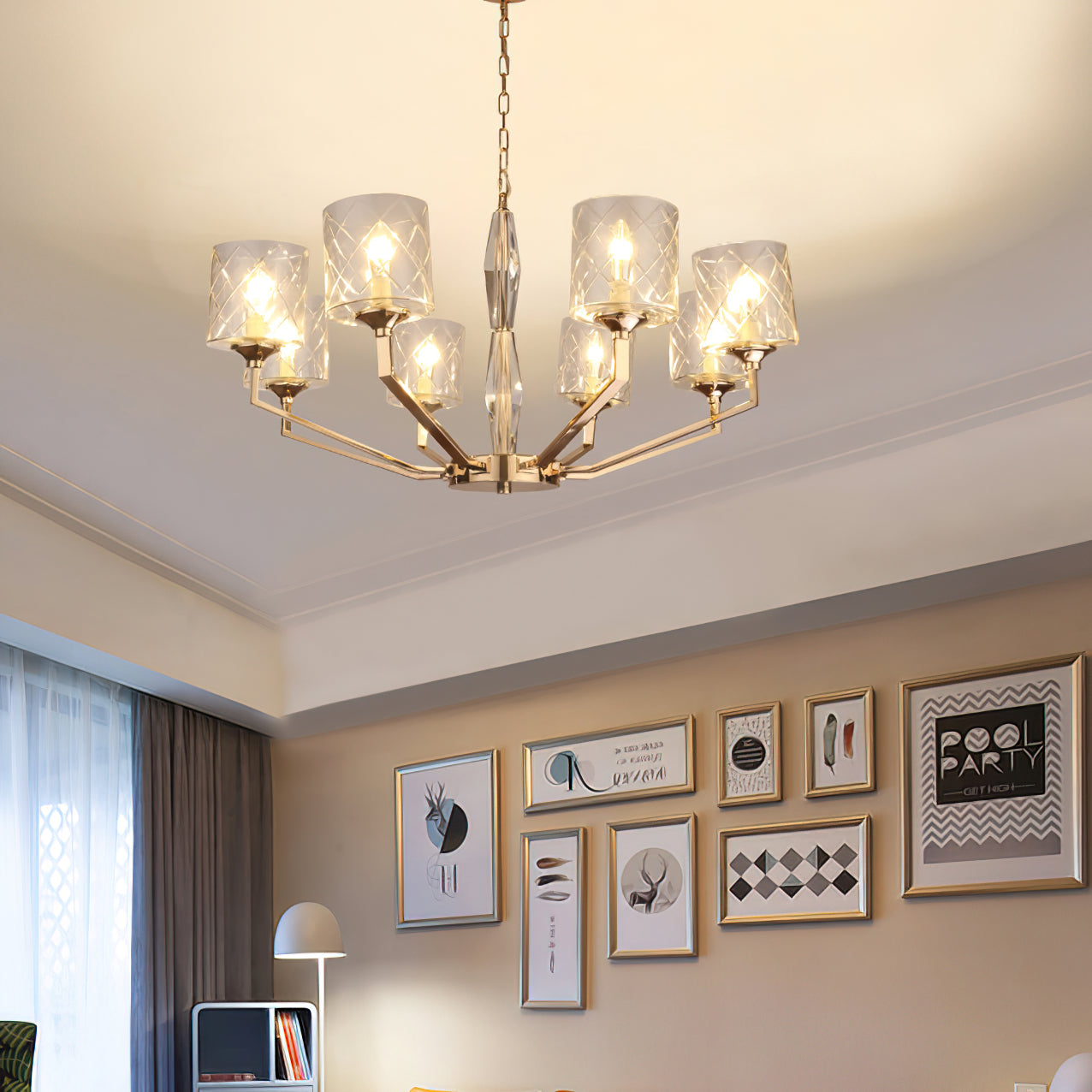 Dew Postmodern Luxury Brass Glass Chandelier - Letslighting