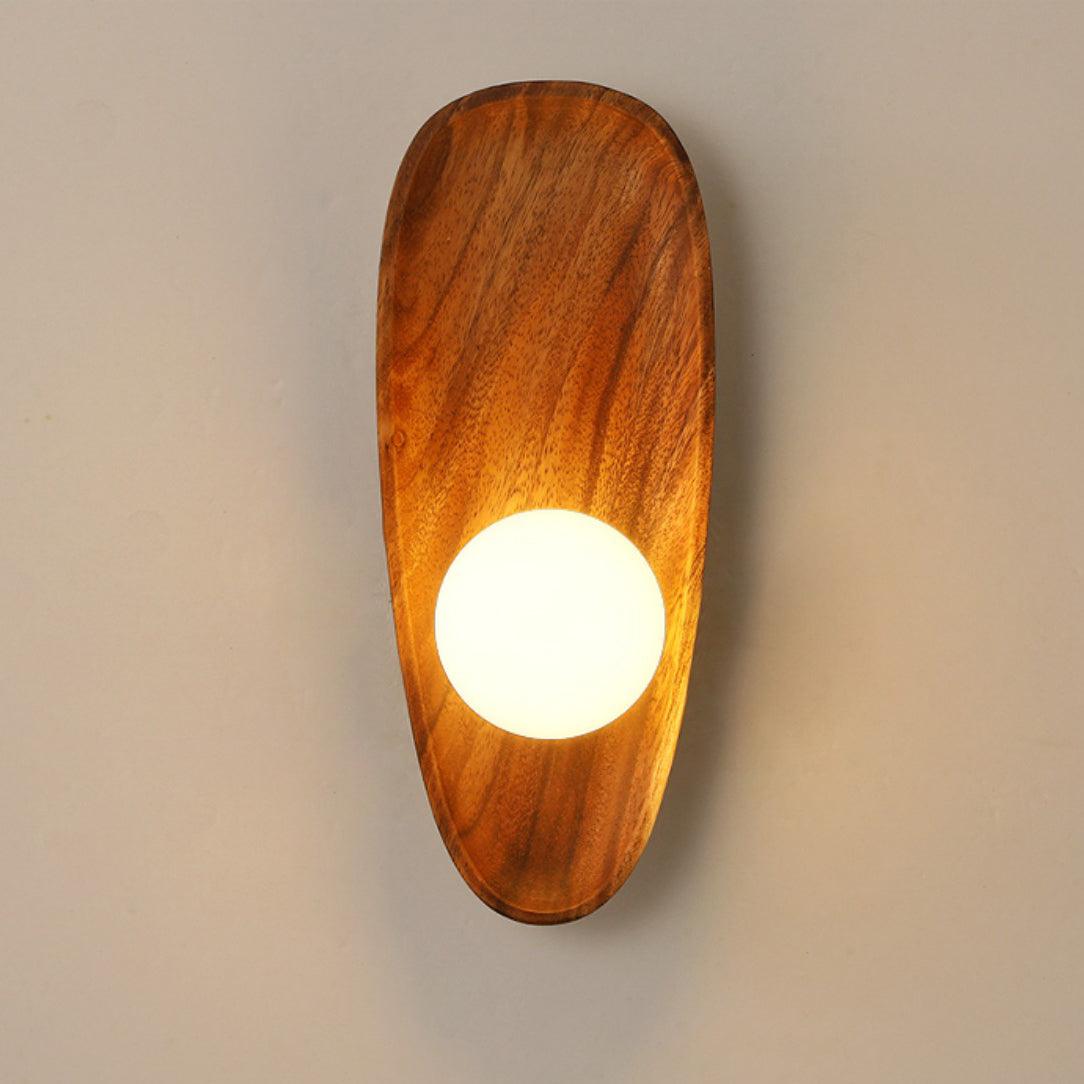 Keith Modern Minimalist Wood Glass Wall Lamp - Letslighting