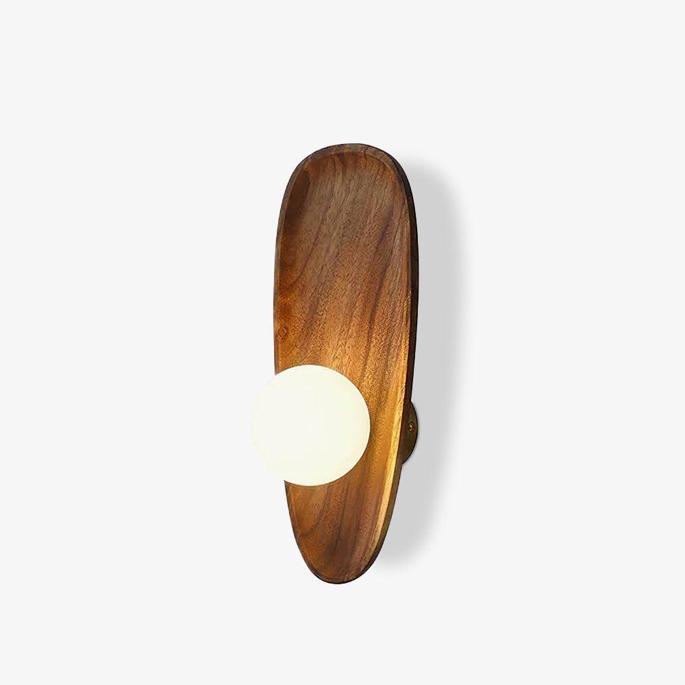 Keith Modern Minimalist Wood Glass Wall Lamp - Letslighting