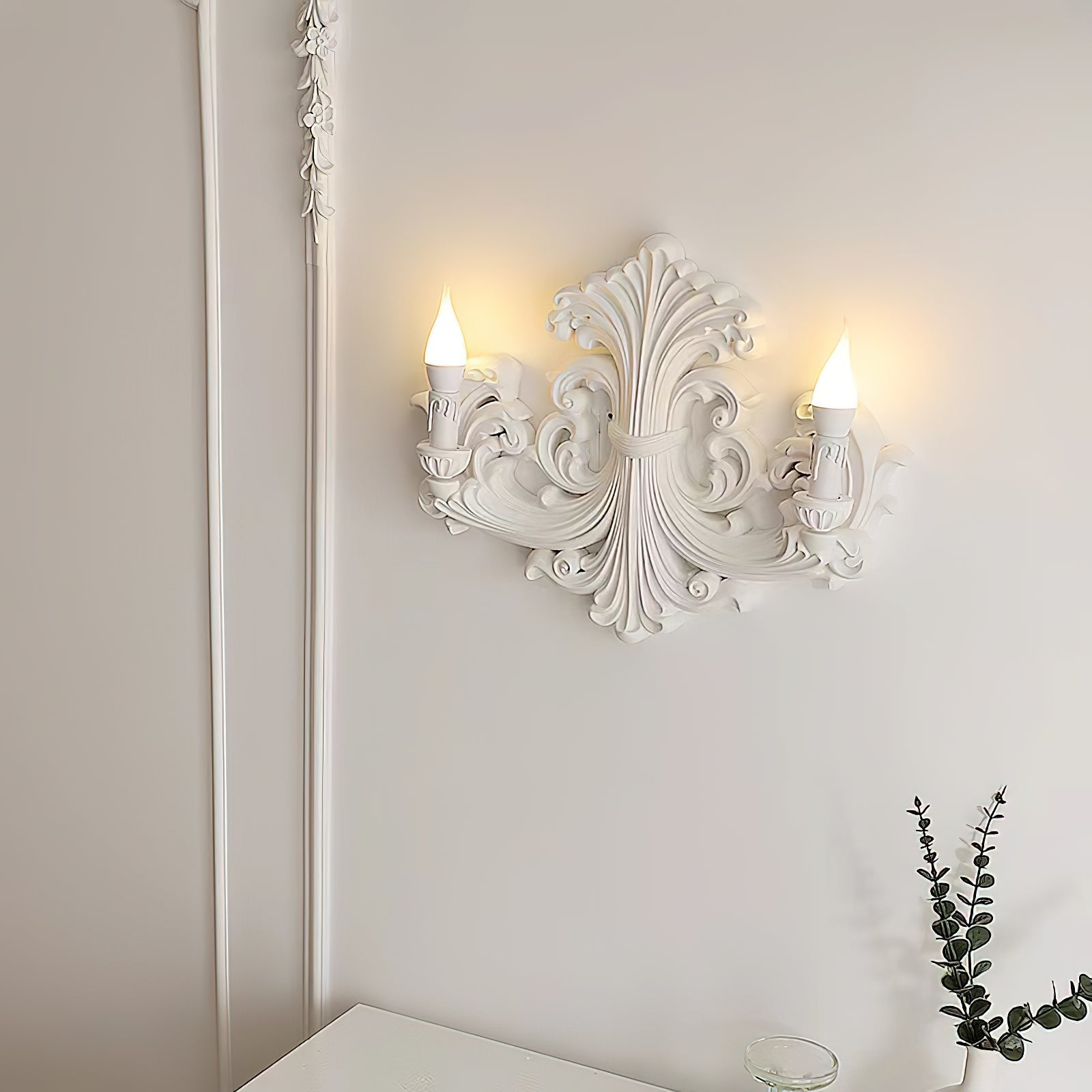 Eon Premium Elegance Traditional Plaster Wall Lamp - Letslighting