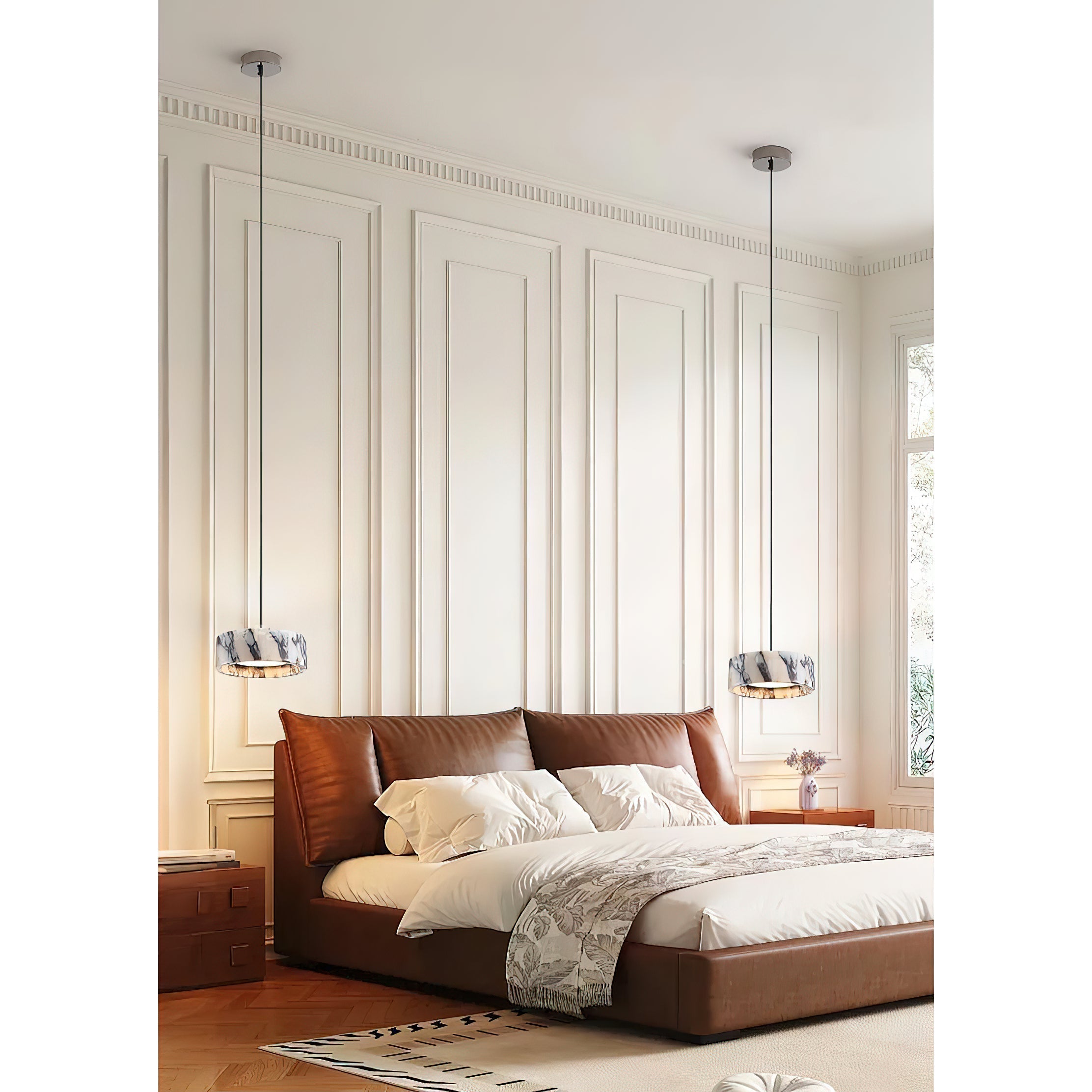 Glide Modern Minimalist Marble Pendant Lamp - Letslighting