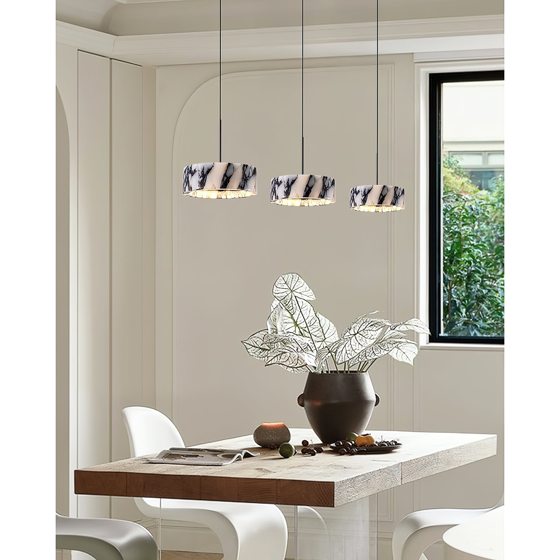 Glide Modern Minimalist Marble Pendant Lamp - Letslighting
