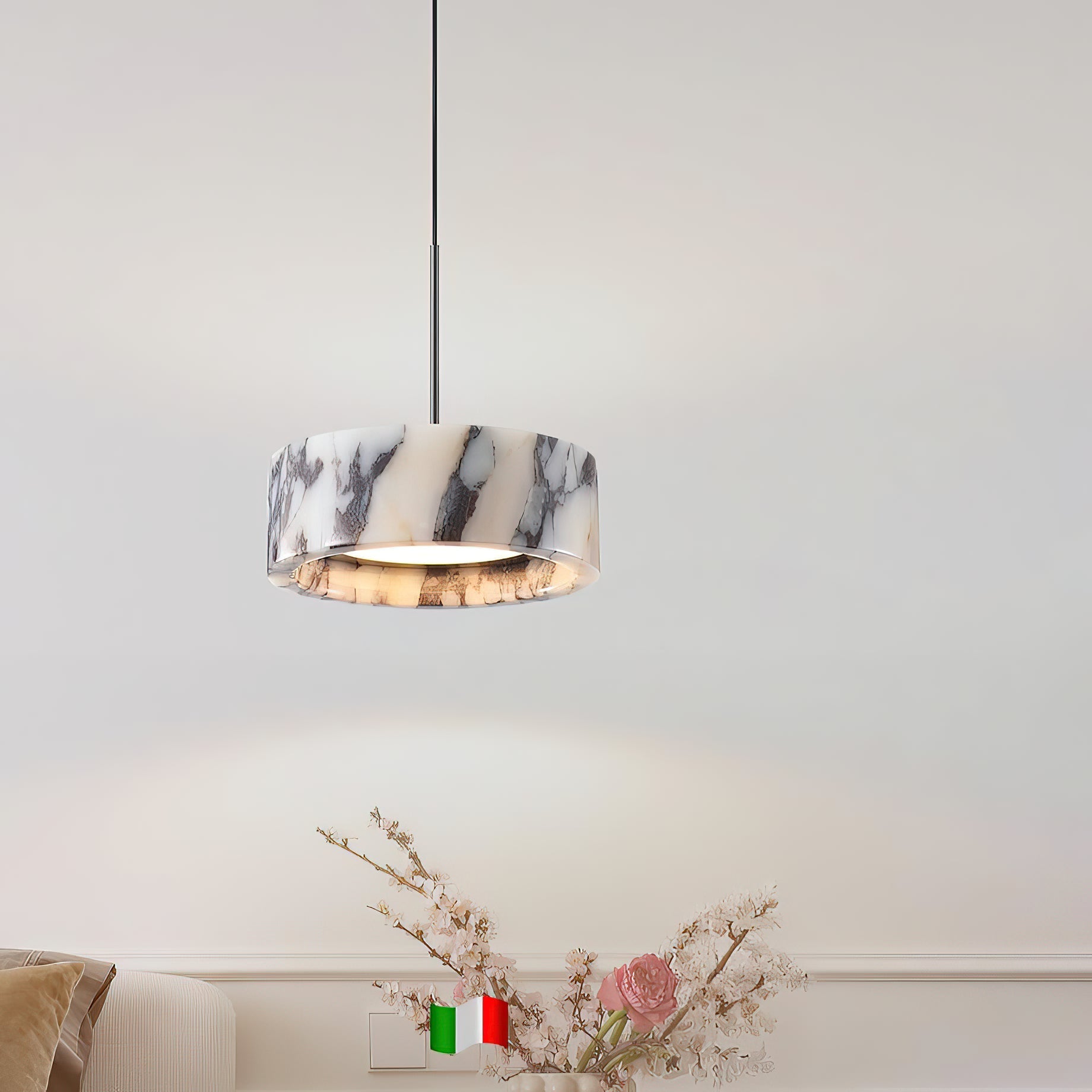 Glide Modern Minimalist Marble Pendant Lamp - Letslighting