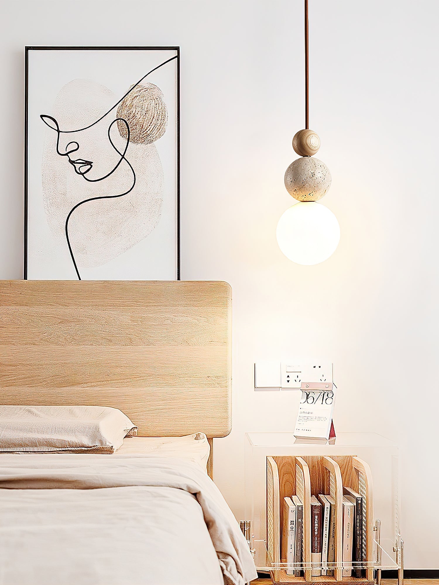 Ullaeia Sphere-Cluster Travertine Pendant Light - Letslighting