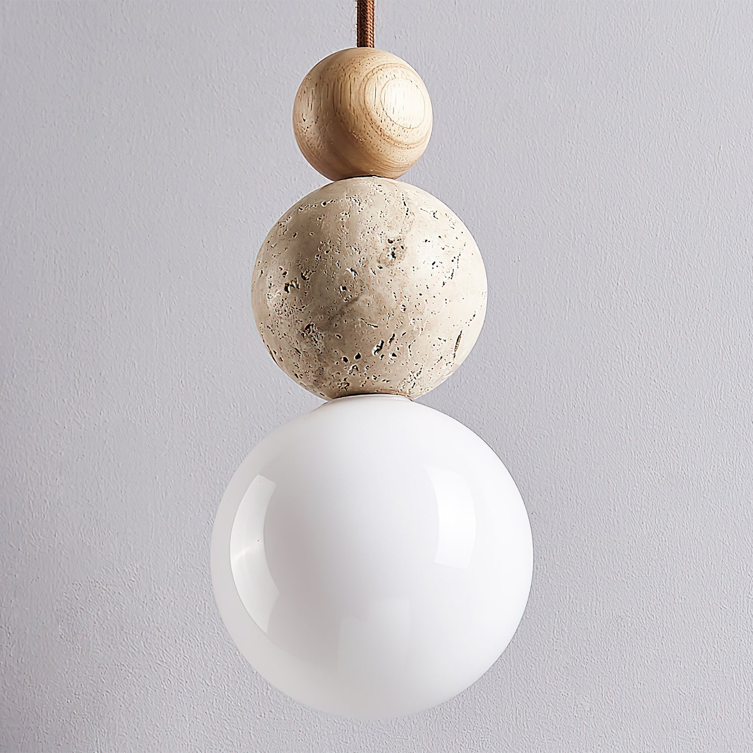 Ullaeia Sphere-Cluster Travertine Pendant Light - Letslighting