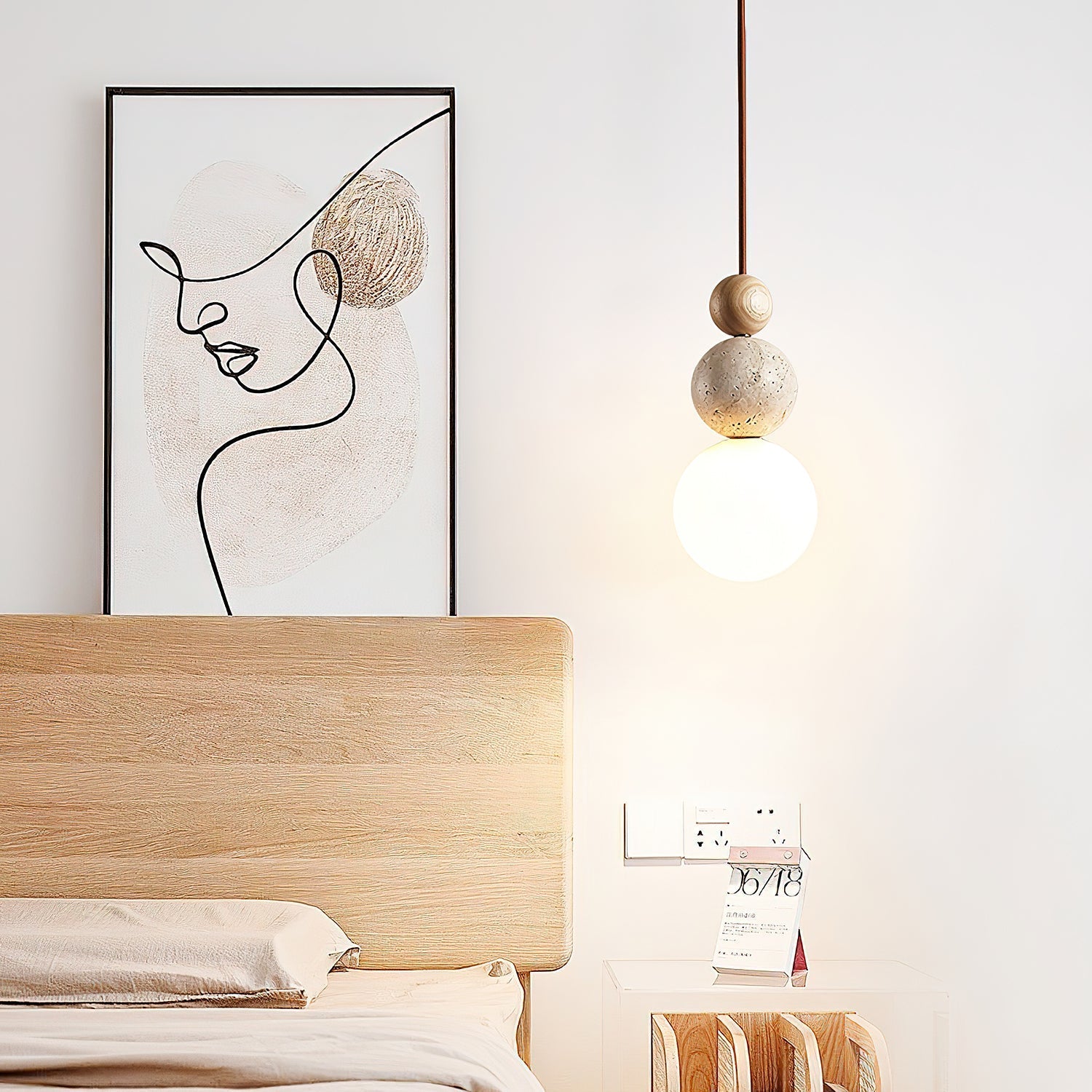 Ullaeia Sphere-Cluster Travertine Pendant Light - Letslighting