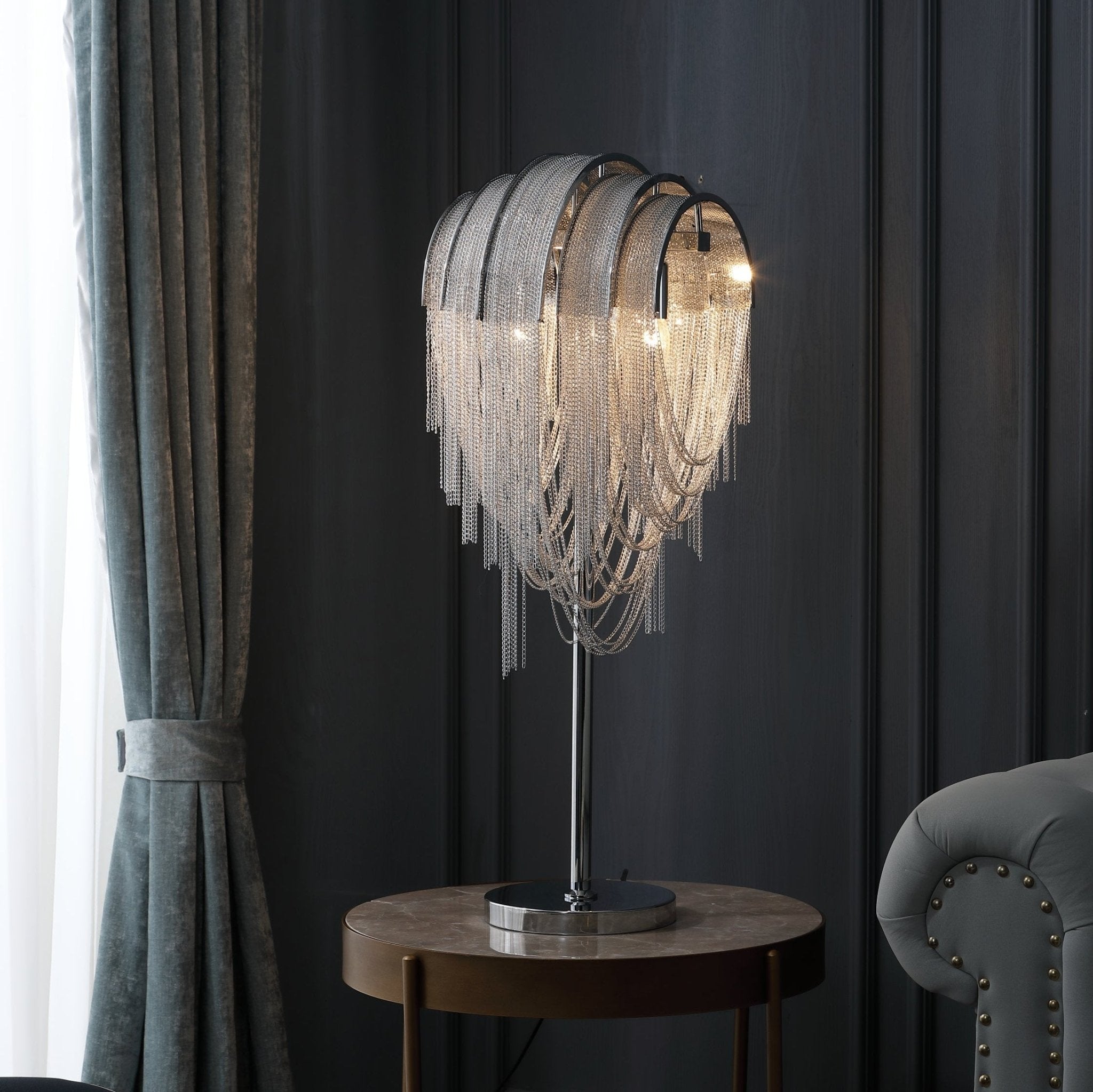 Cascadia Steel Artistic Table Lamp - Letslighting
