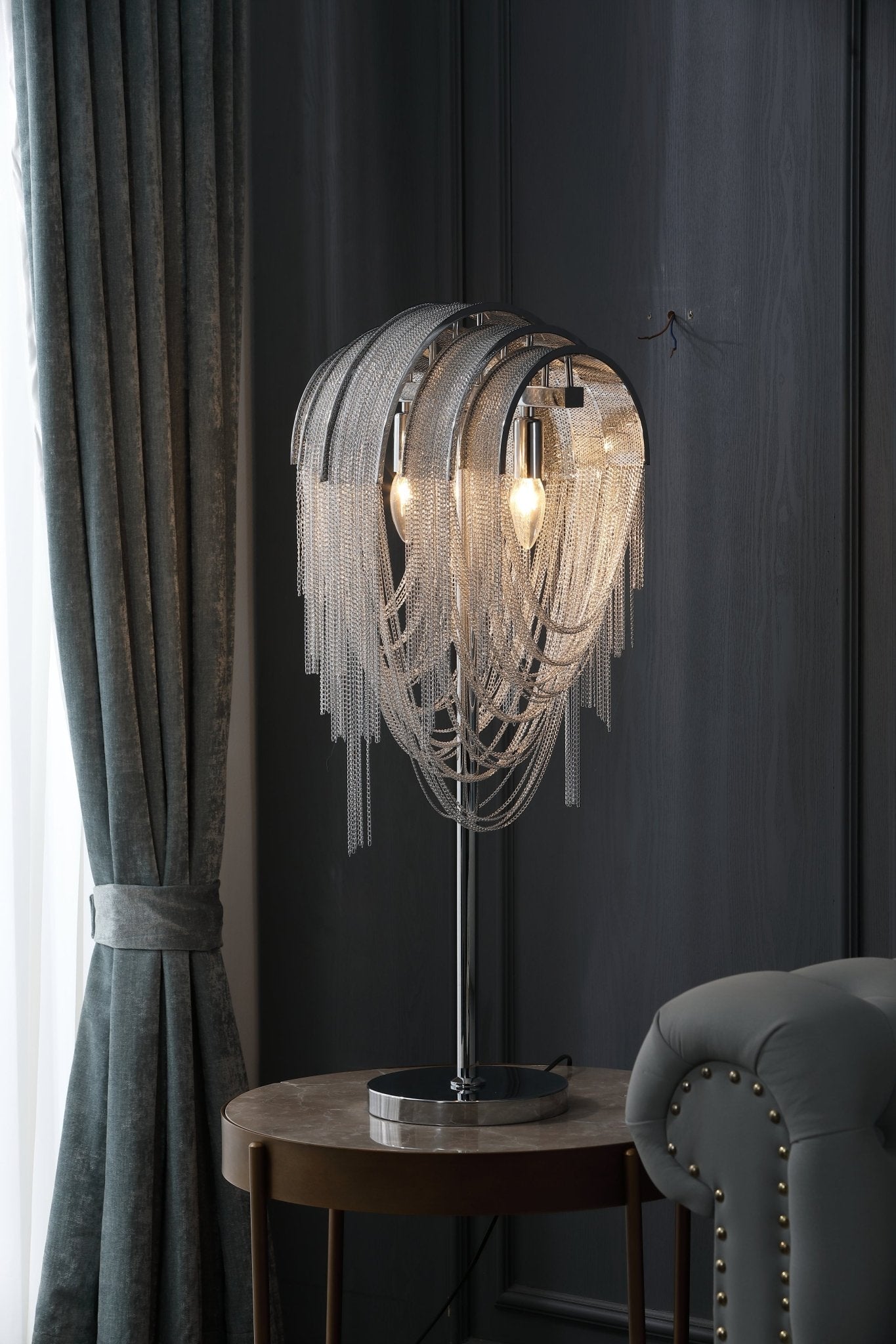 Cascadia Steel Artistic Table Lamp - Letslighting