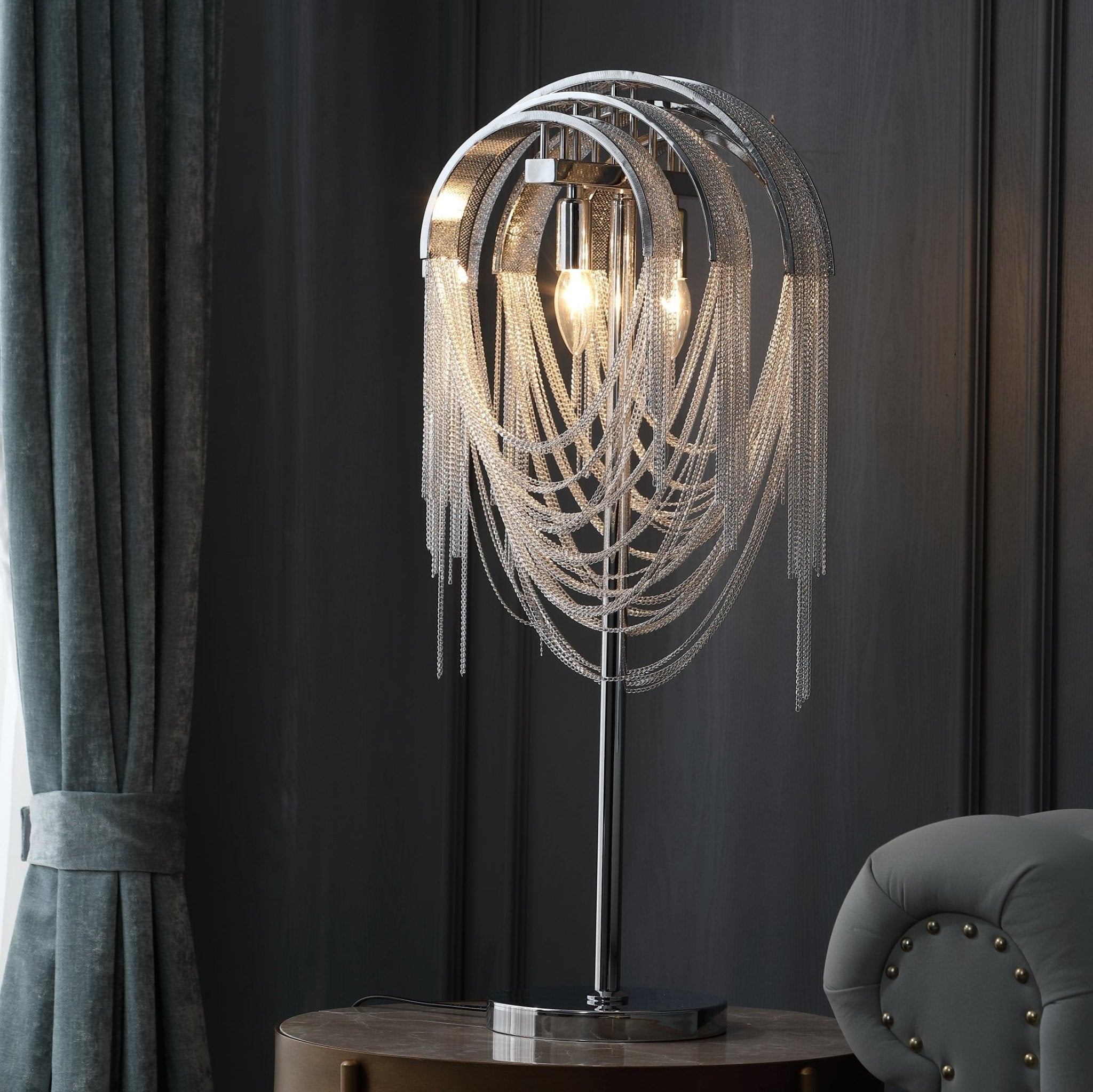 Cascadia Steel Artistic Table Lamp - Letslighting