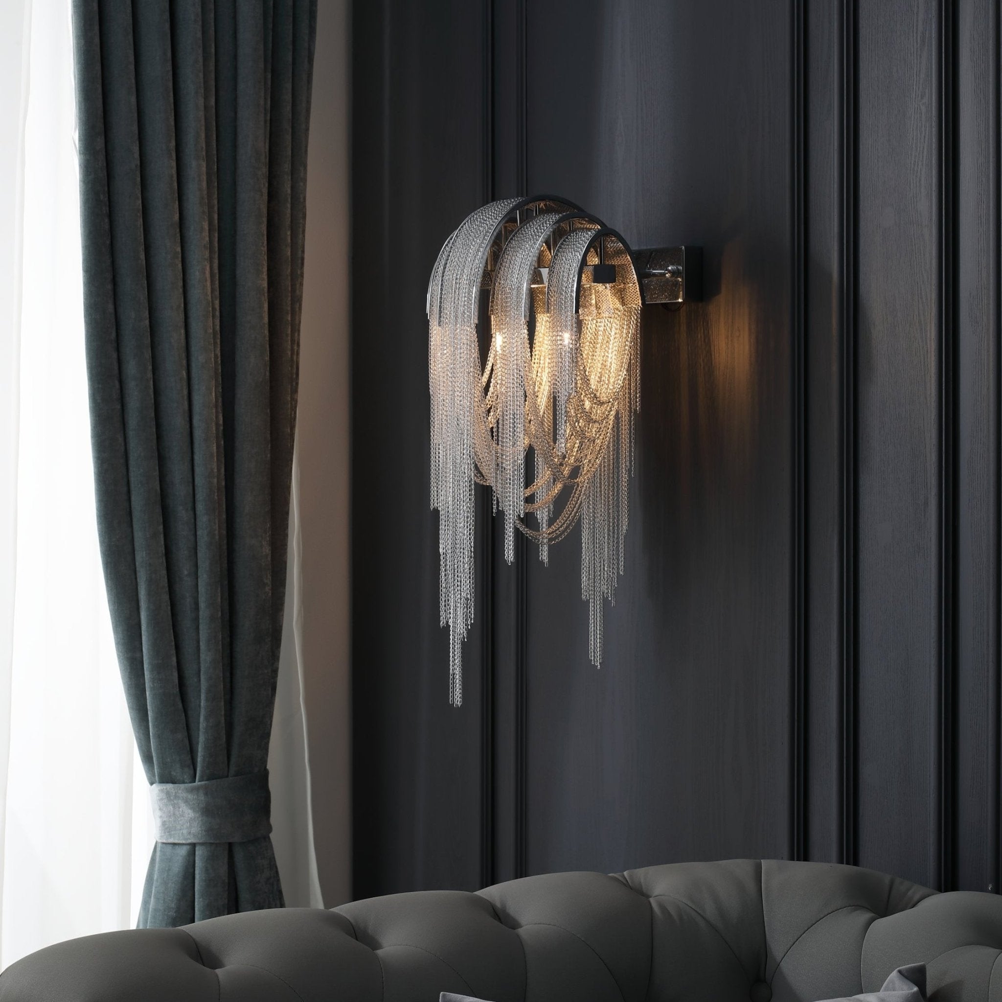 Chains Postmodern Luxury Tassel Wall Lamp - Letslighting