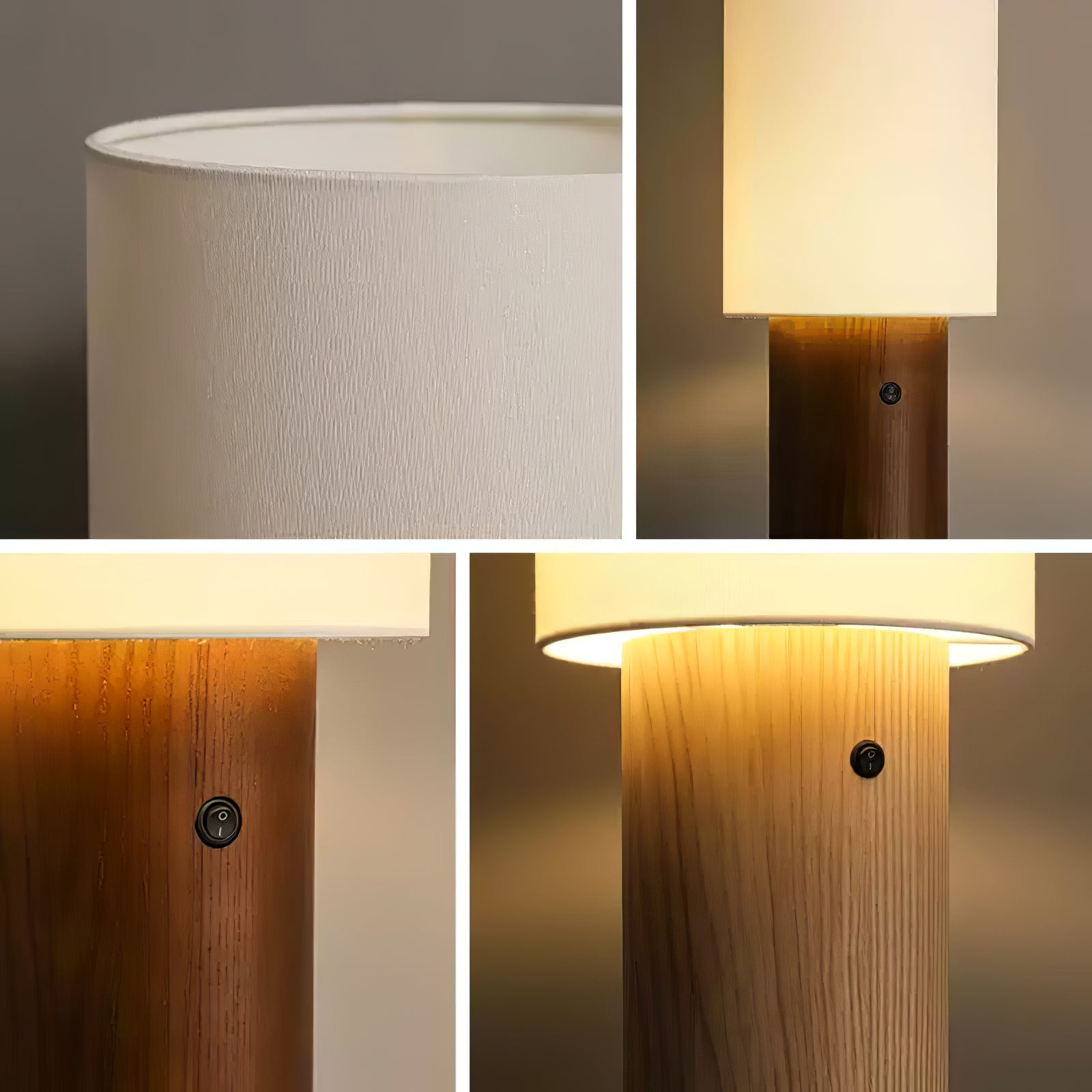 Uvynir Cylindrical Wood Floor Lamp - Letslighting