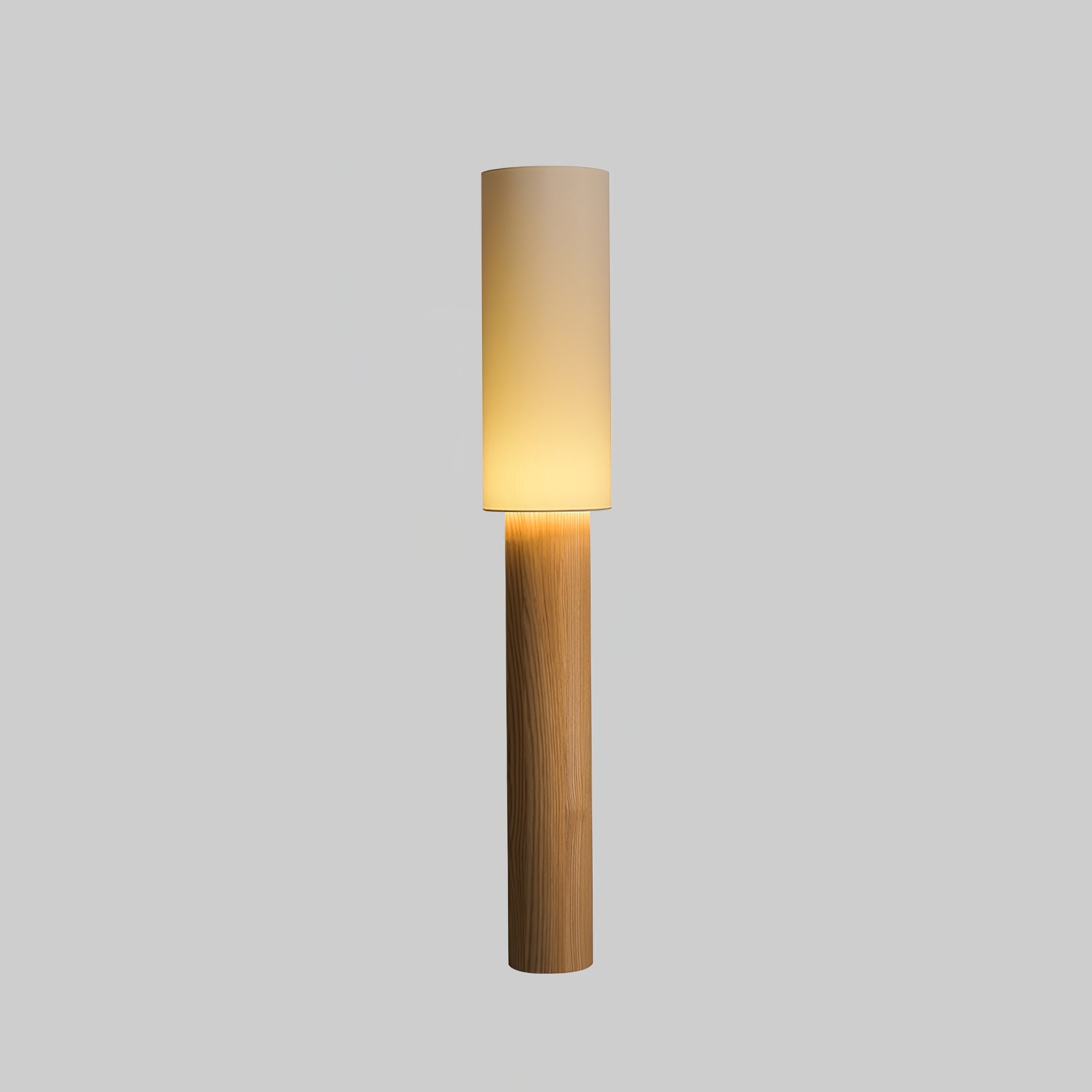 Uvynir Cylindrical Wood Floor Lamp - Letslighting