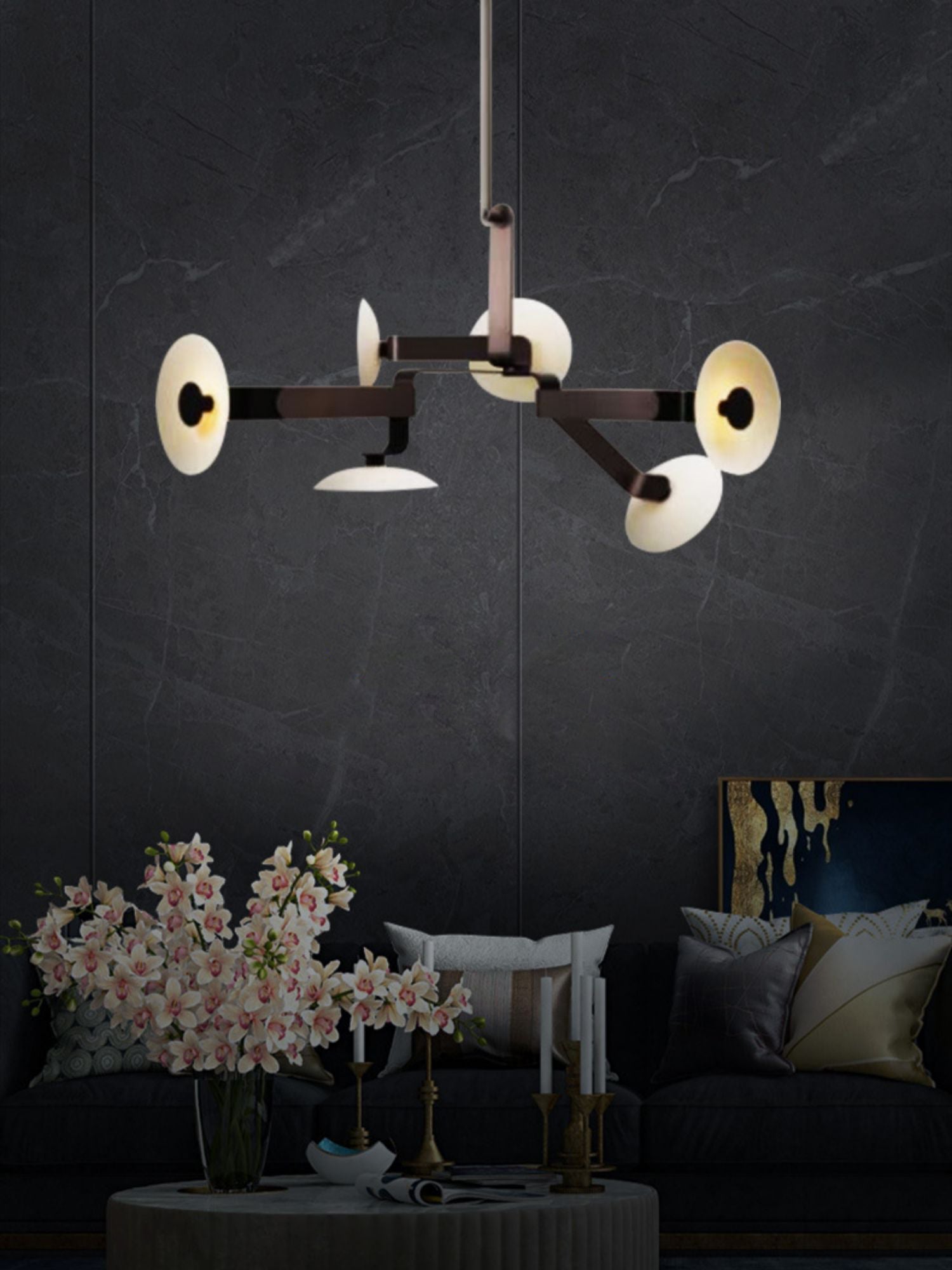 Jade Individual Creativity Brown Chandelier - Letslighting