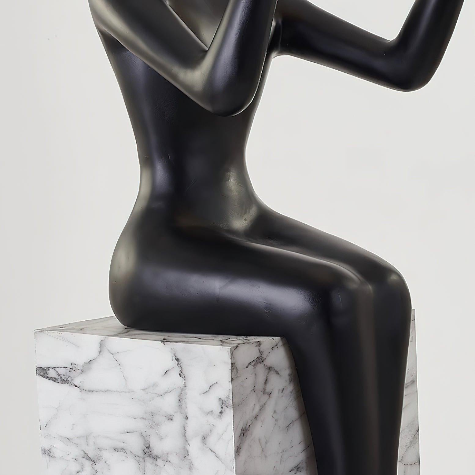 Elsilisra Sculptural Black Floor Lamp - Letslighting