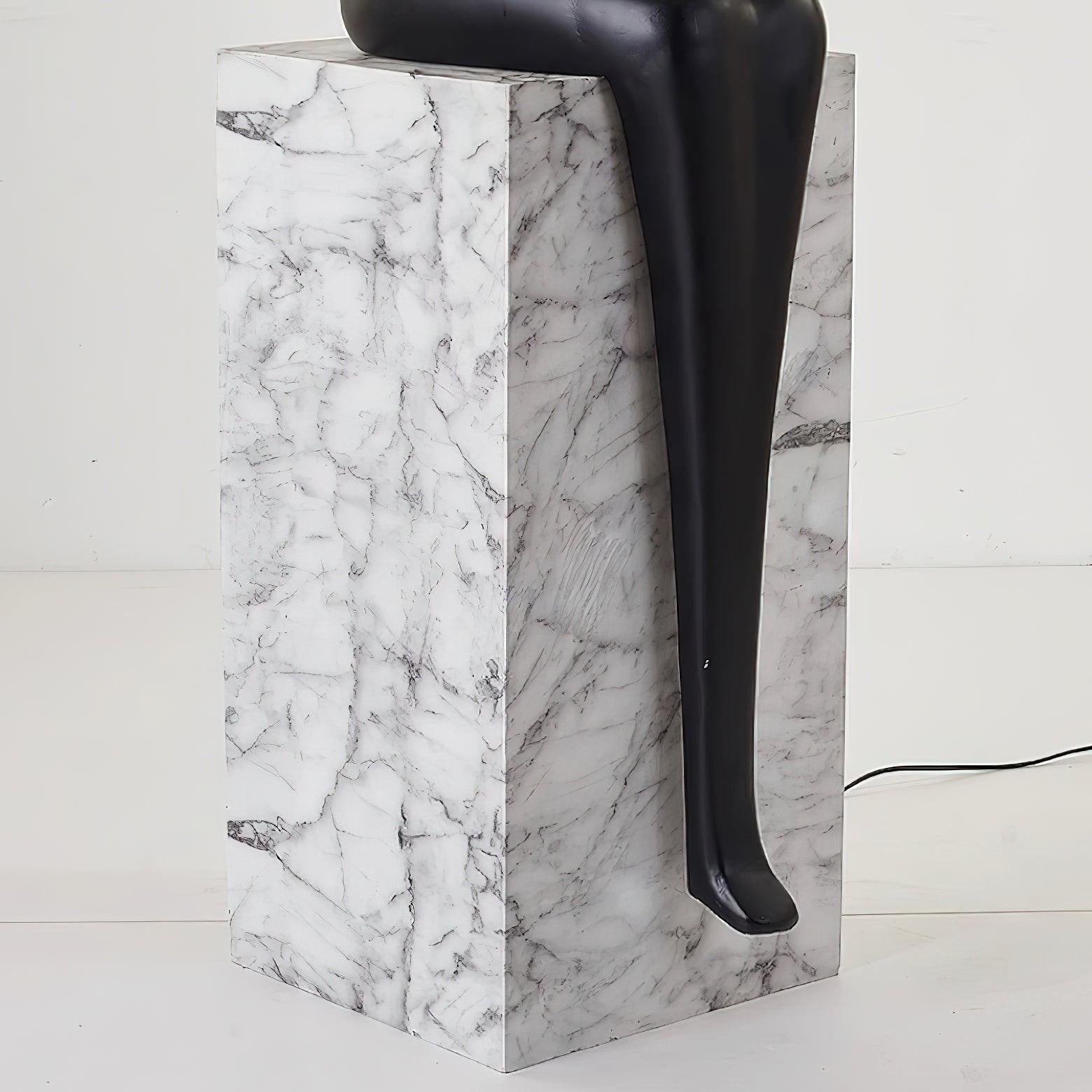 Elsilisra Sculptural Black Floor Lamp - Letslighting