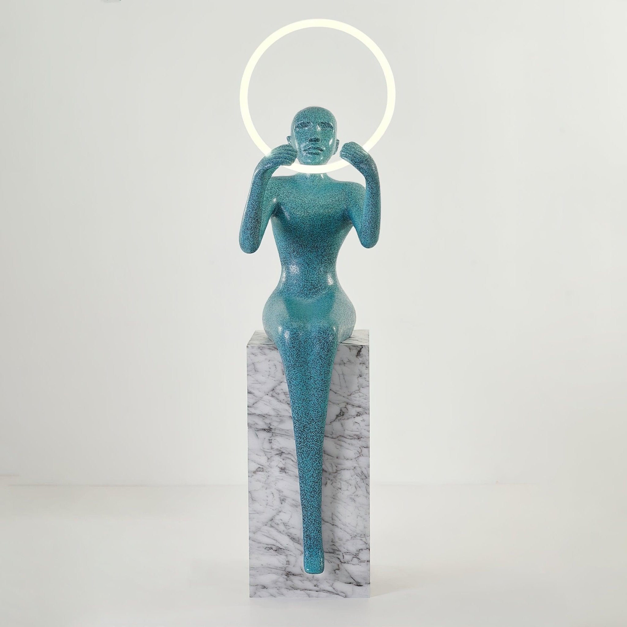 Elsilisra Sculptural Black Floor Lamp - Letslighting