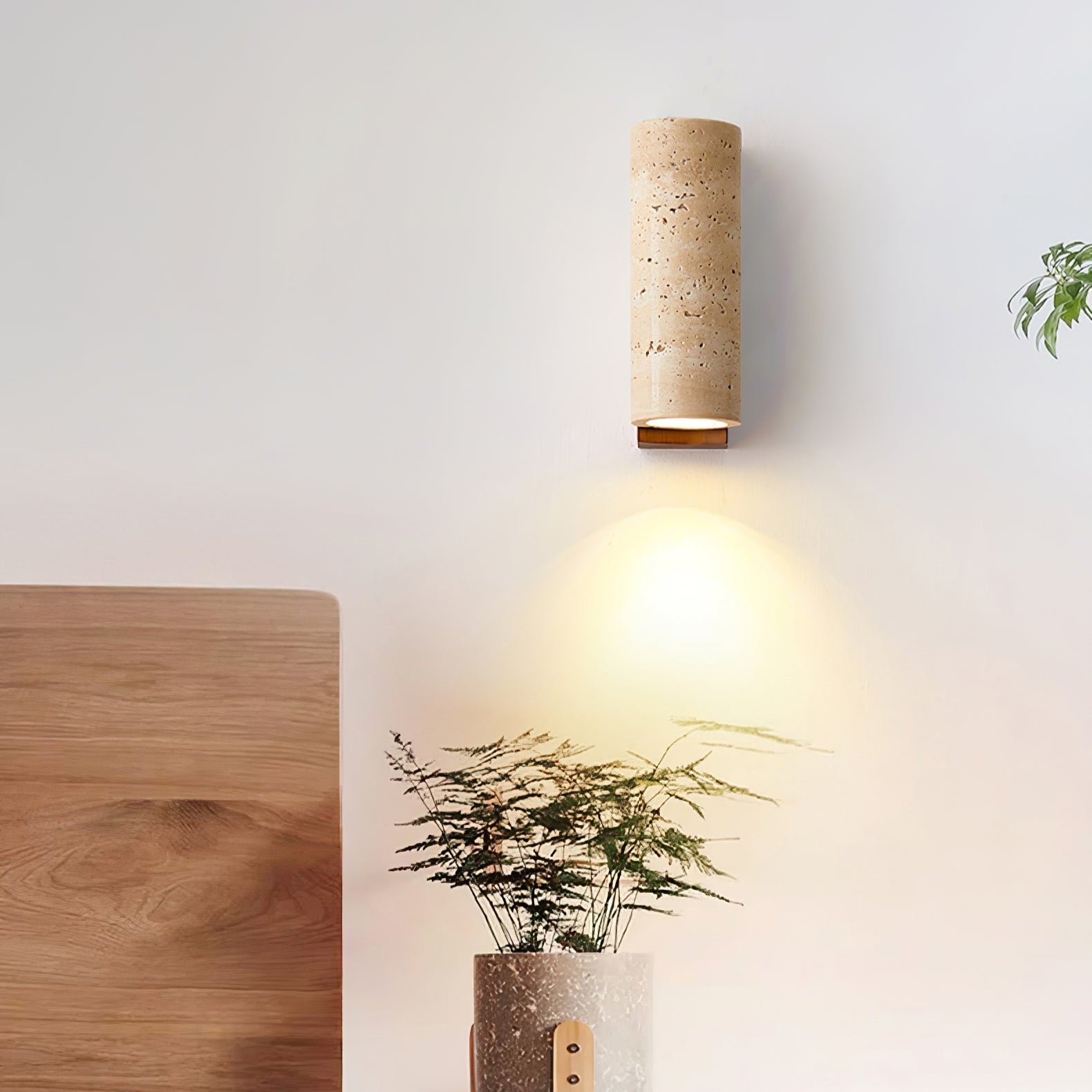 Ritta Natural  Travertine Wall Lamp