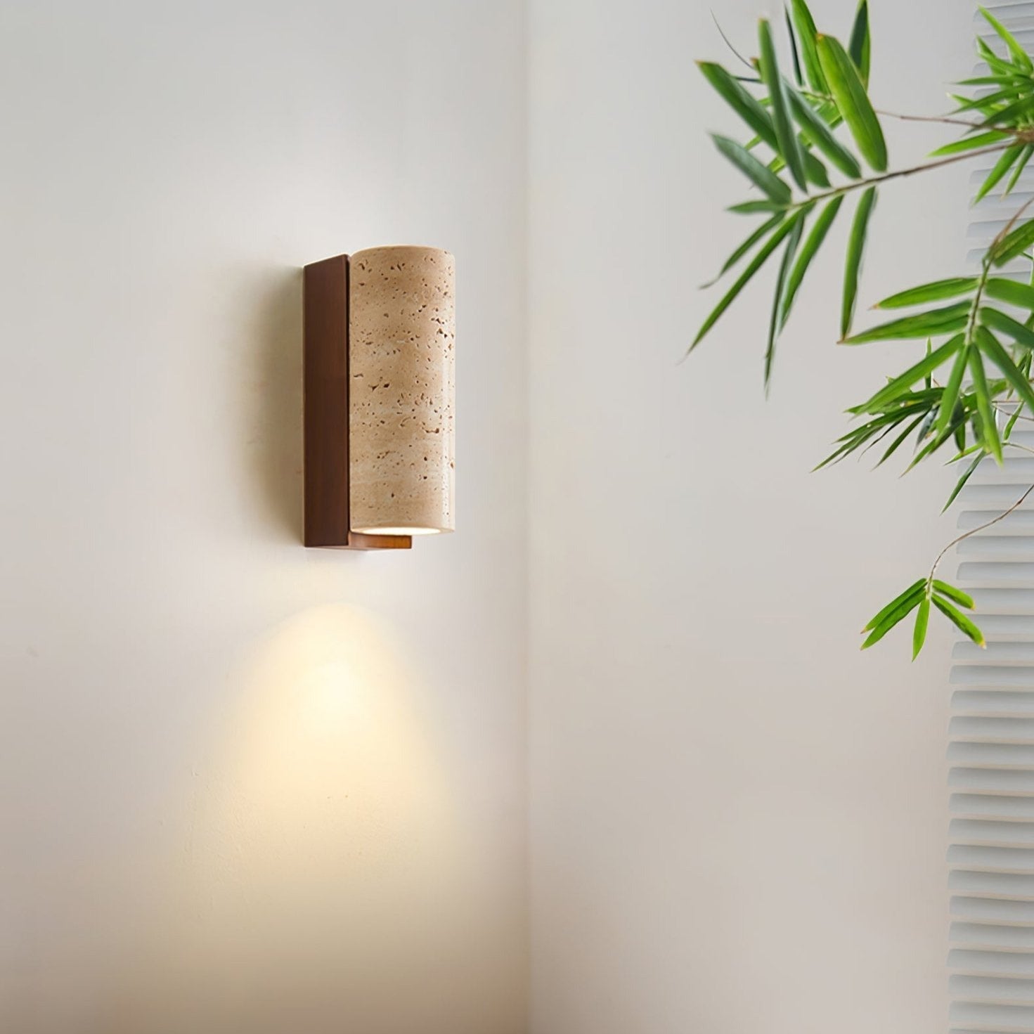 Ritta Natural  Travertine Wall Lamp