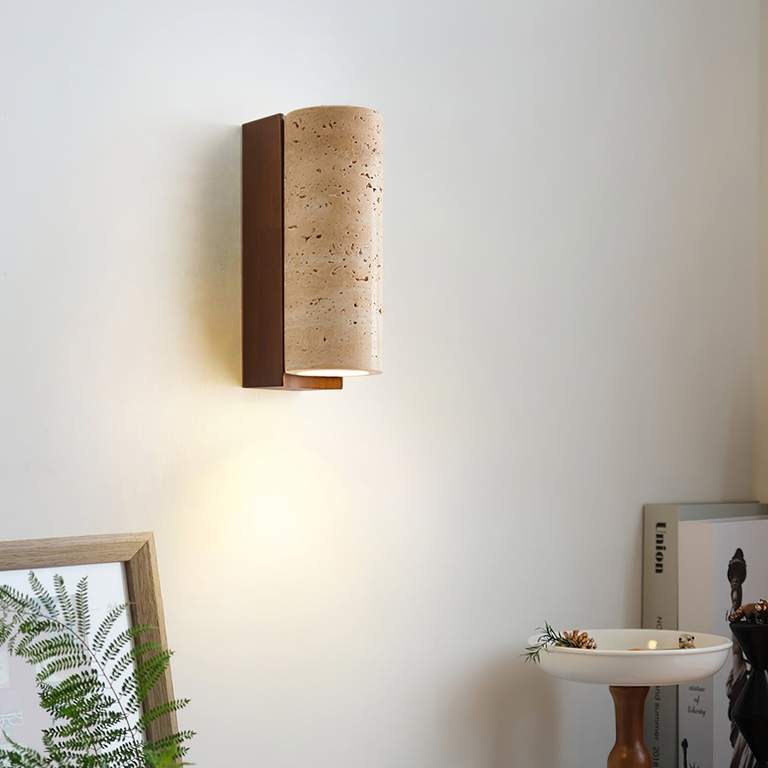 Ritta Natural  Travertine Wall Lamp