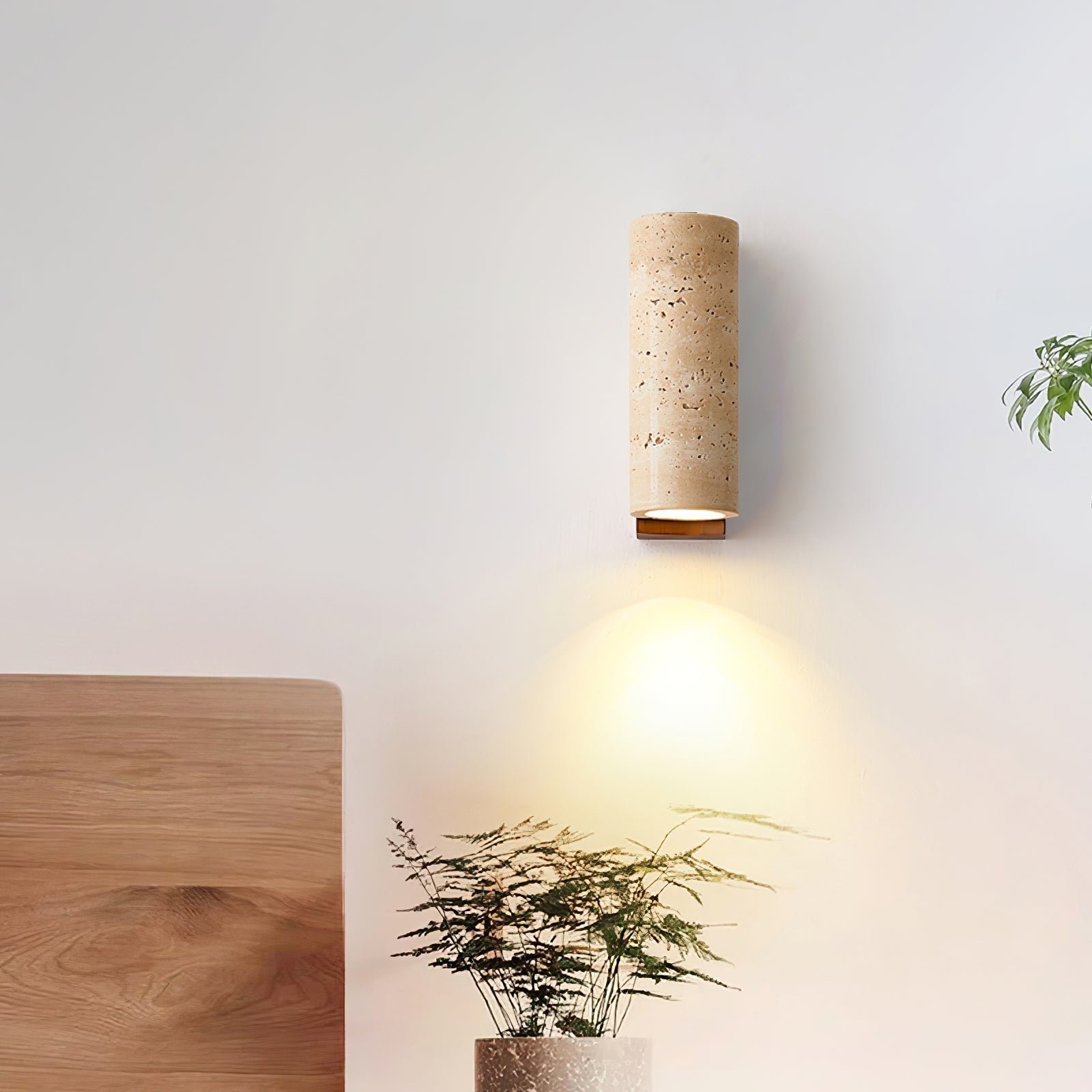Ritta Natural  Travertine Wall Lamp
