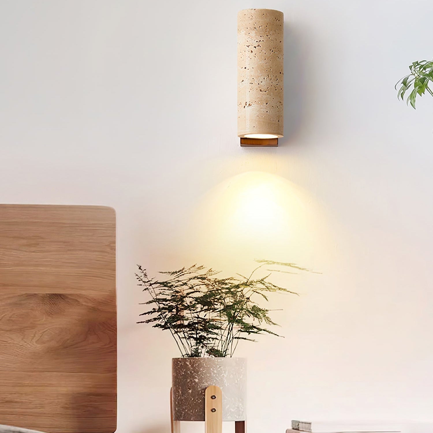 Ritta Natural  Travertine Wall Lamp