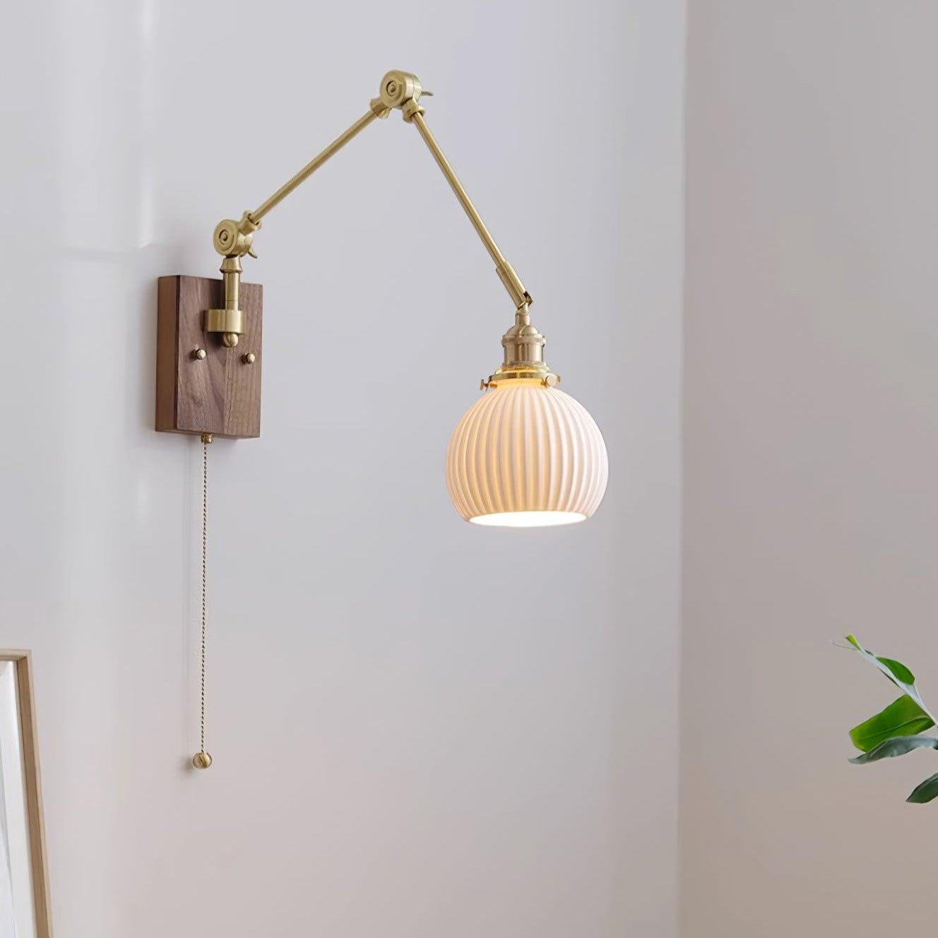 Brione Vintage Adjustable Swing Arm Wall Lamp - Letslighting