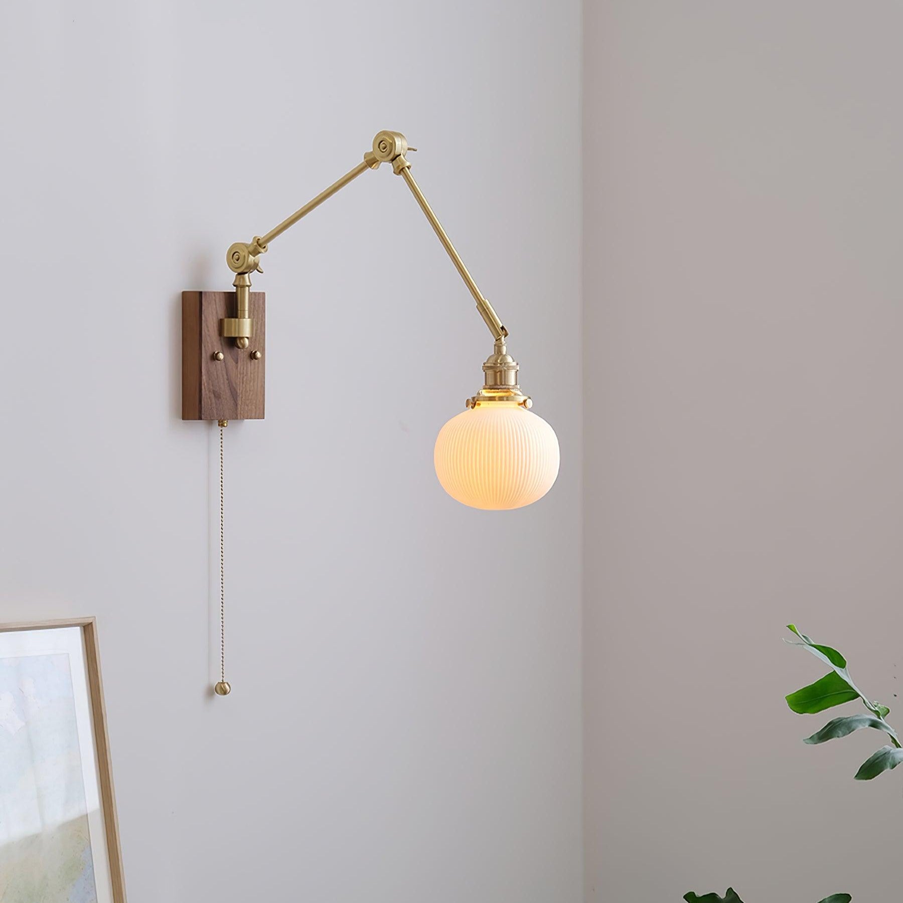 Brione Vintage Adjustable Swing Arm Wall Lamp - Letslighting