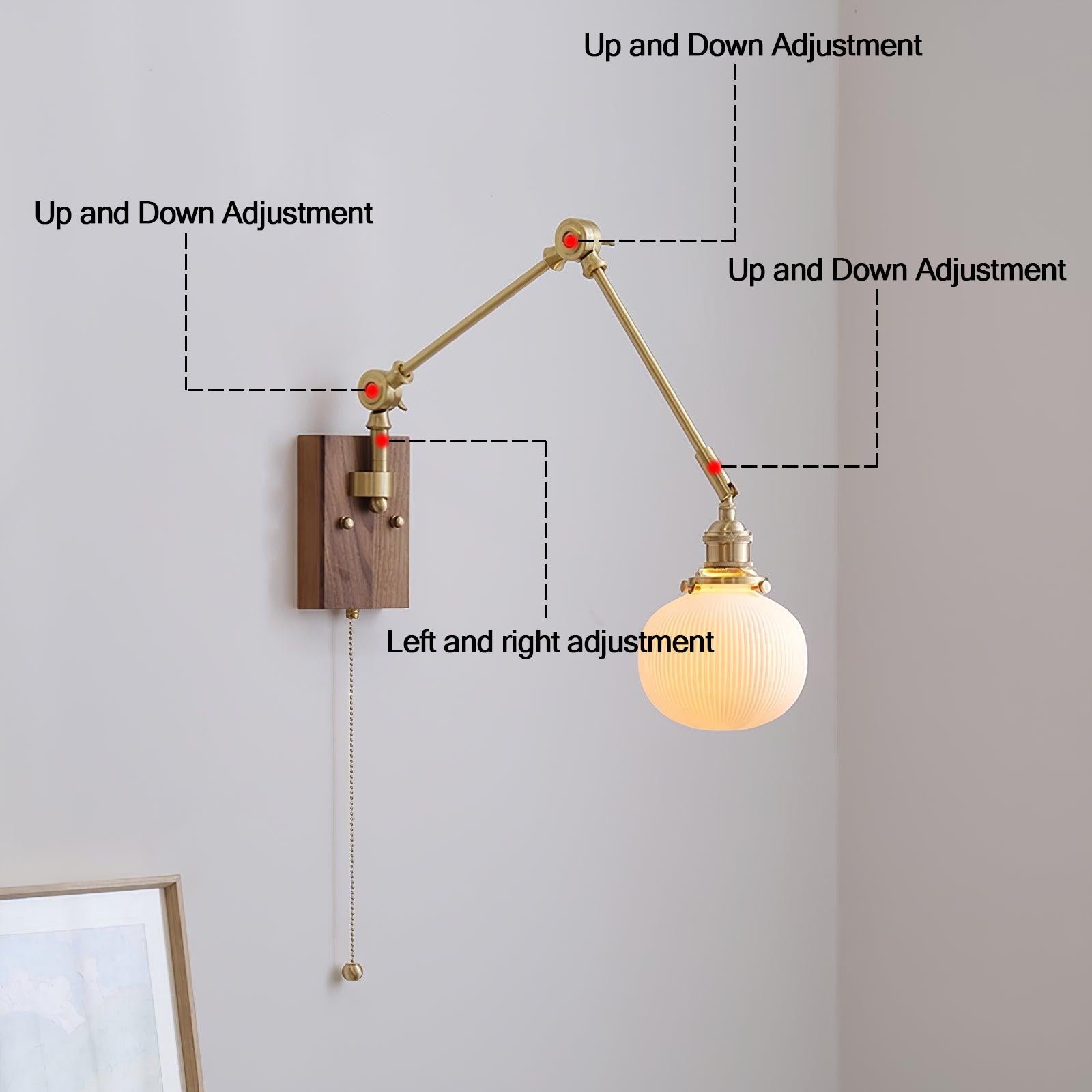 Brione Vintage Adjustable Swing Arm Wall Lamp - Letslighting