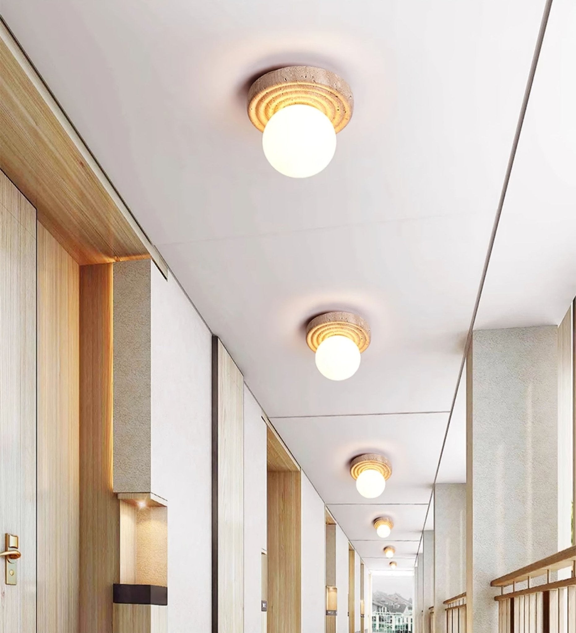 Carmen Travertine Ceiling Light